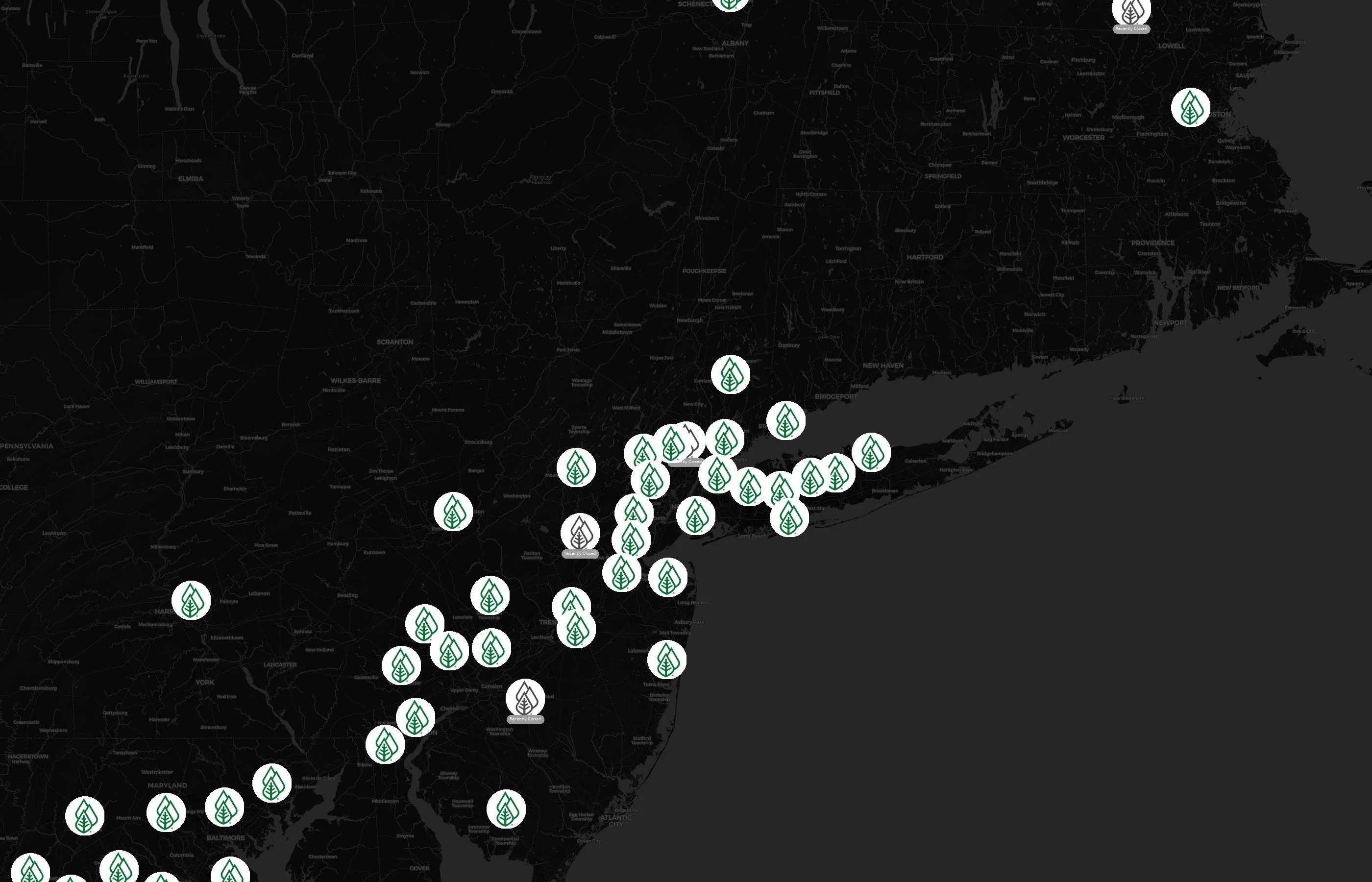 Huntington Learning Center city distribution