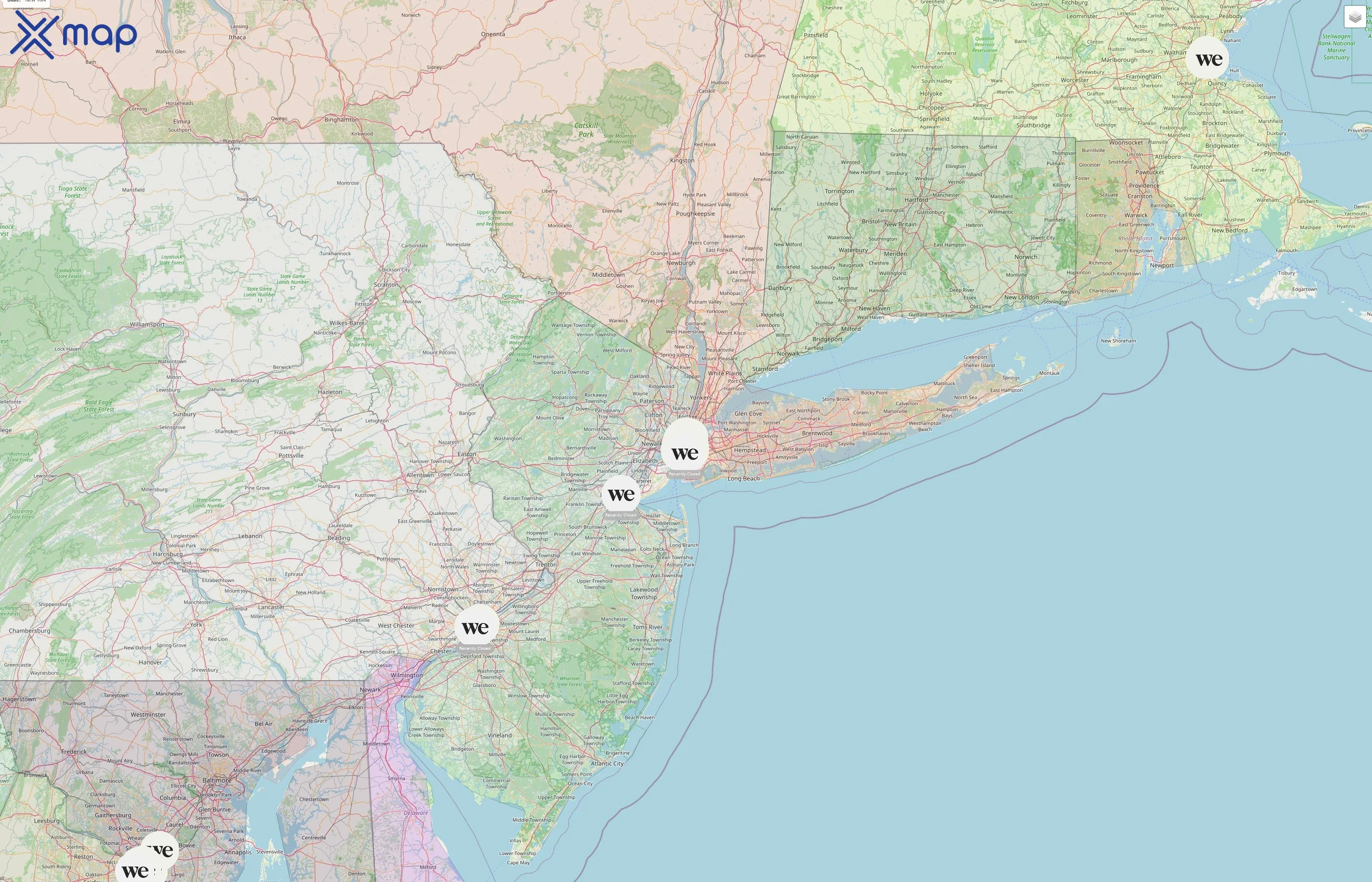 WeWork street hotspots