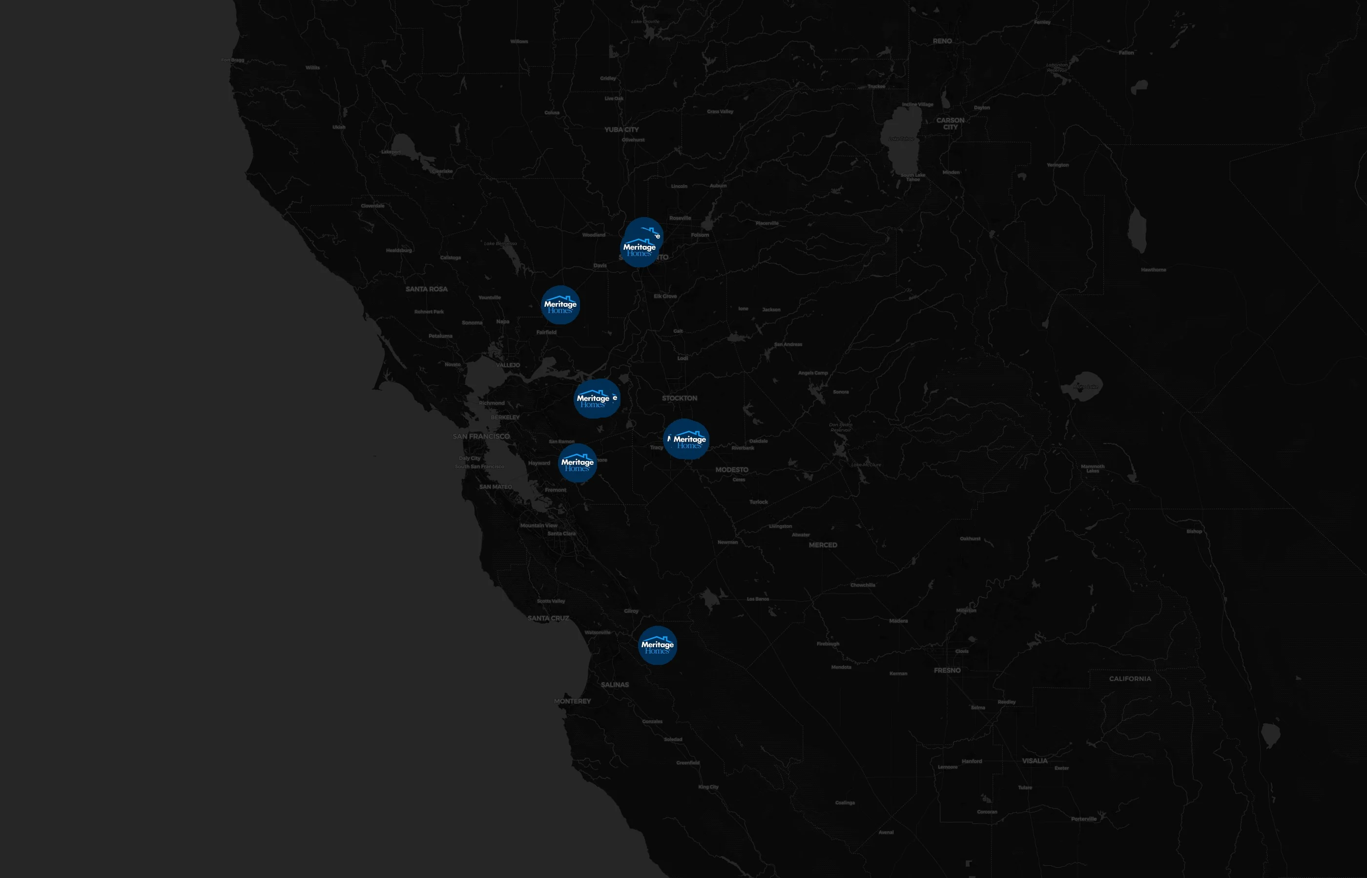 Meritage Homes city distribution