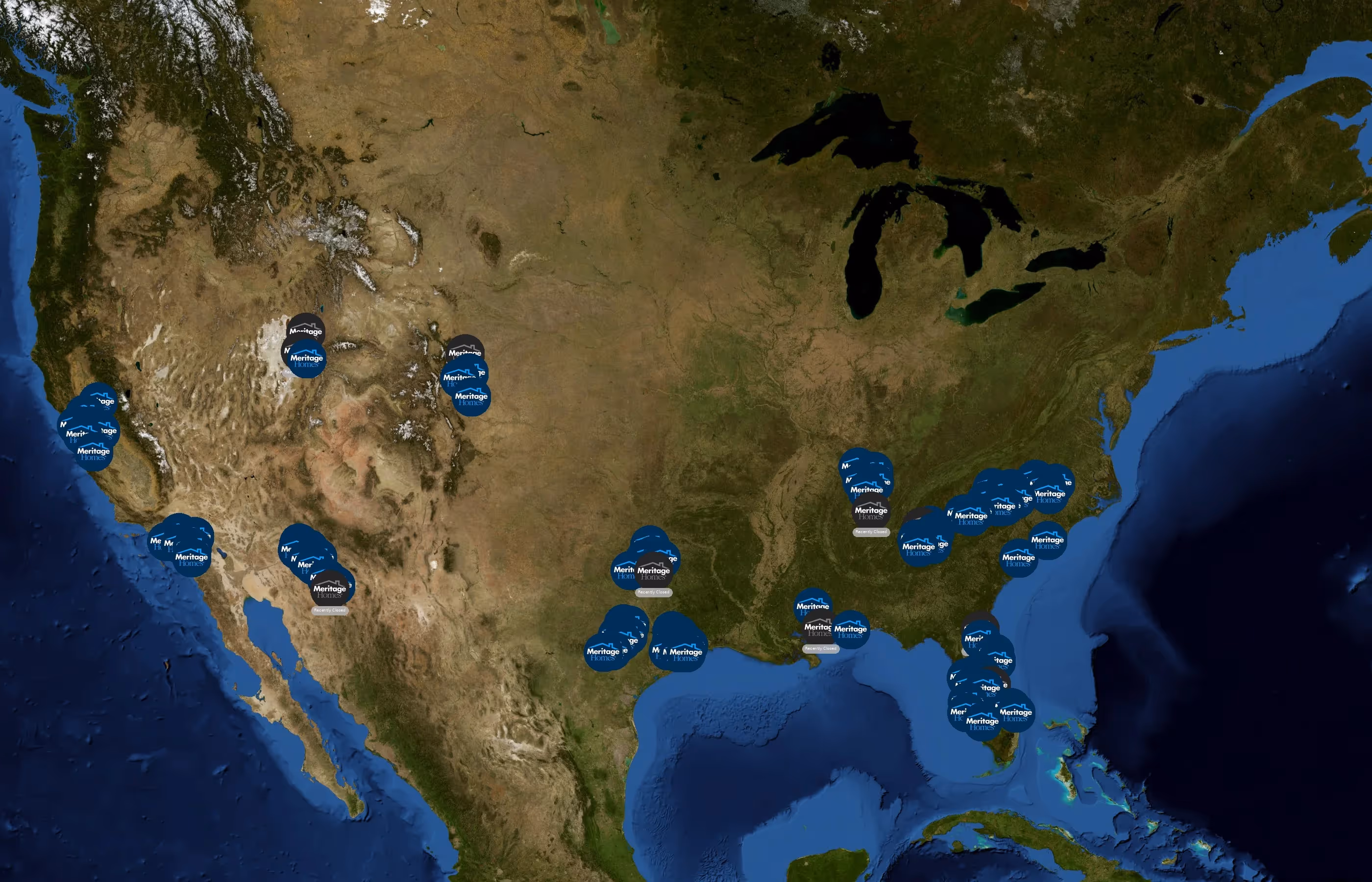 Meritage Homes state distribution