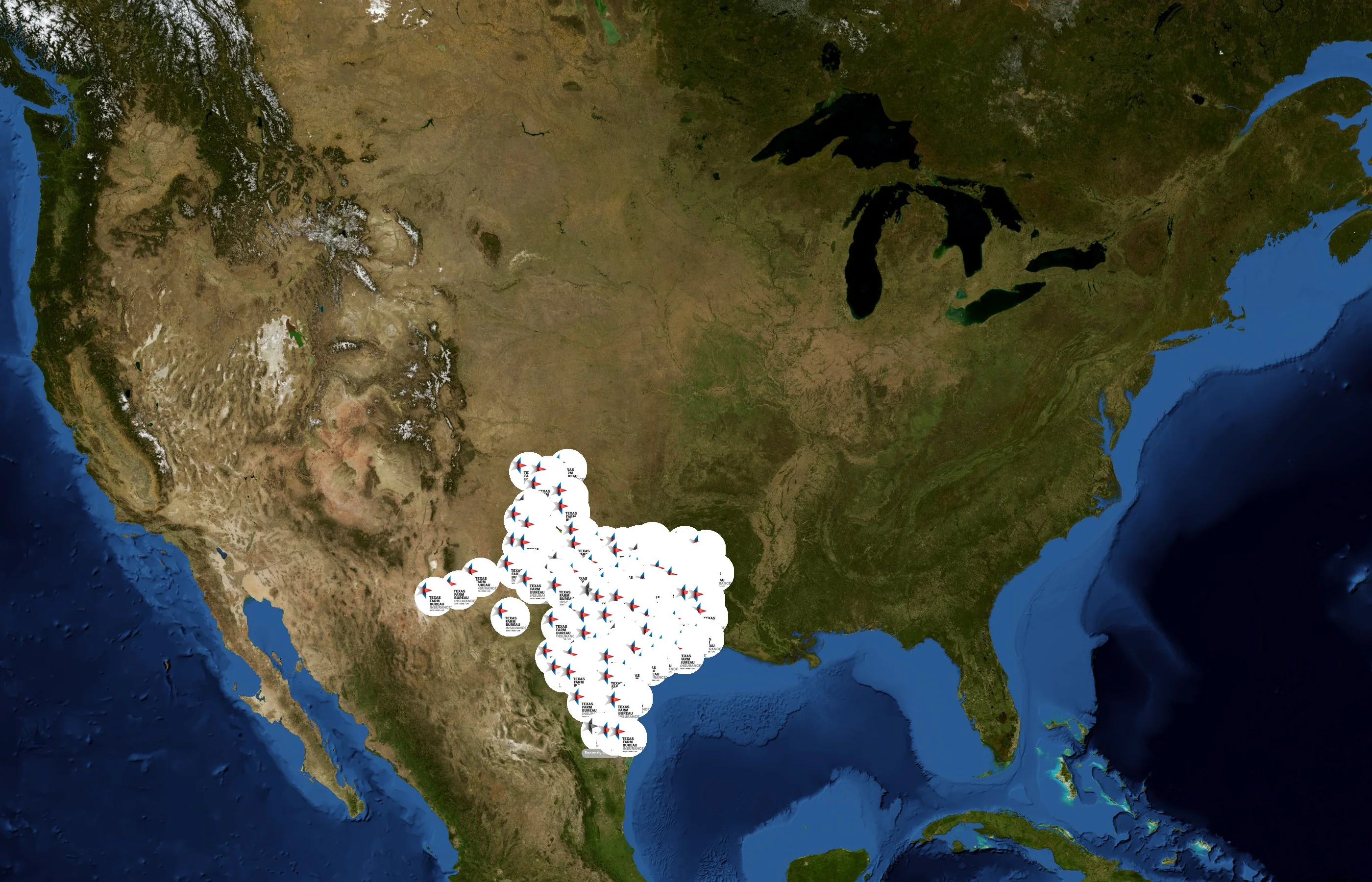 Texas Farm Bureau Insurance state distribution