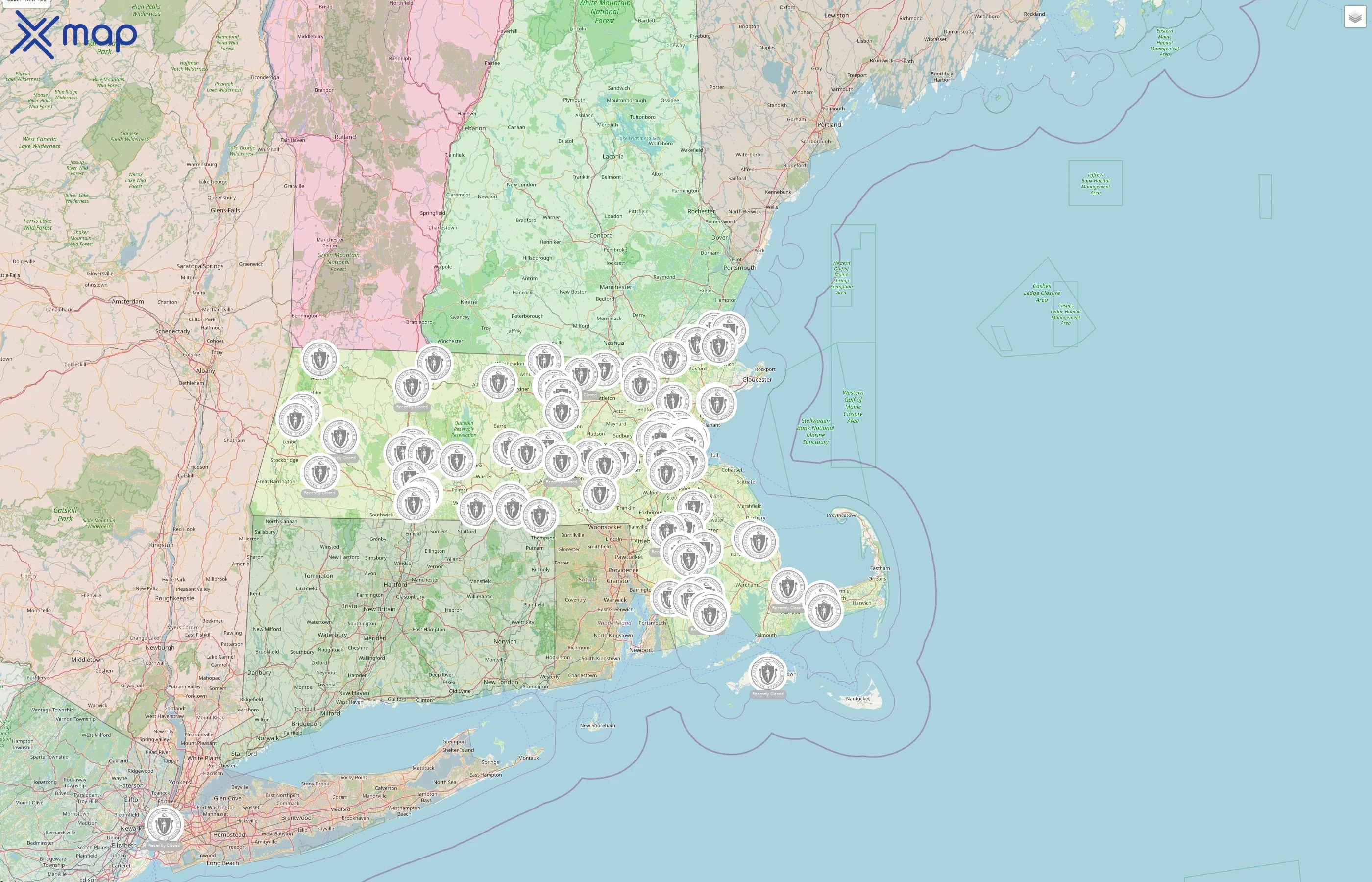 Massachusetts Government street hotspots