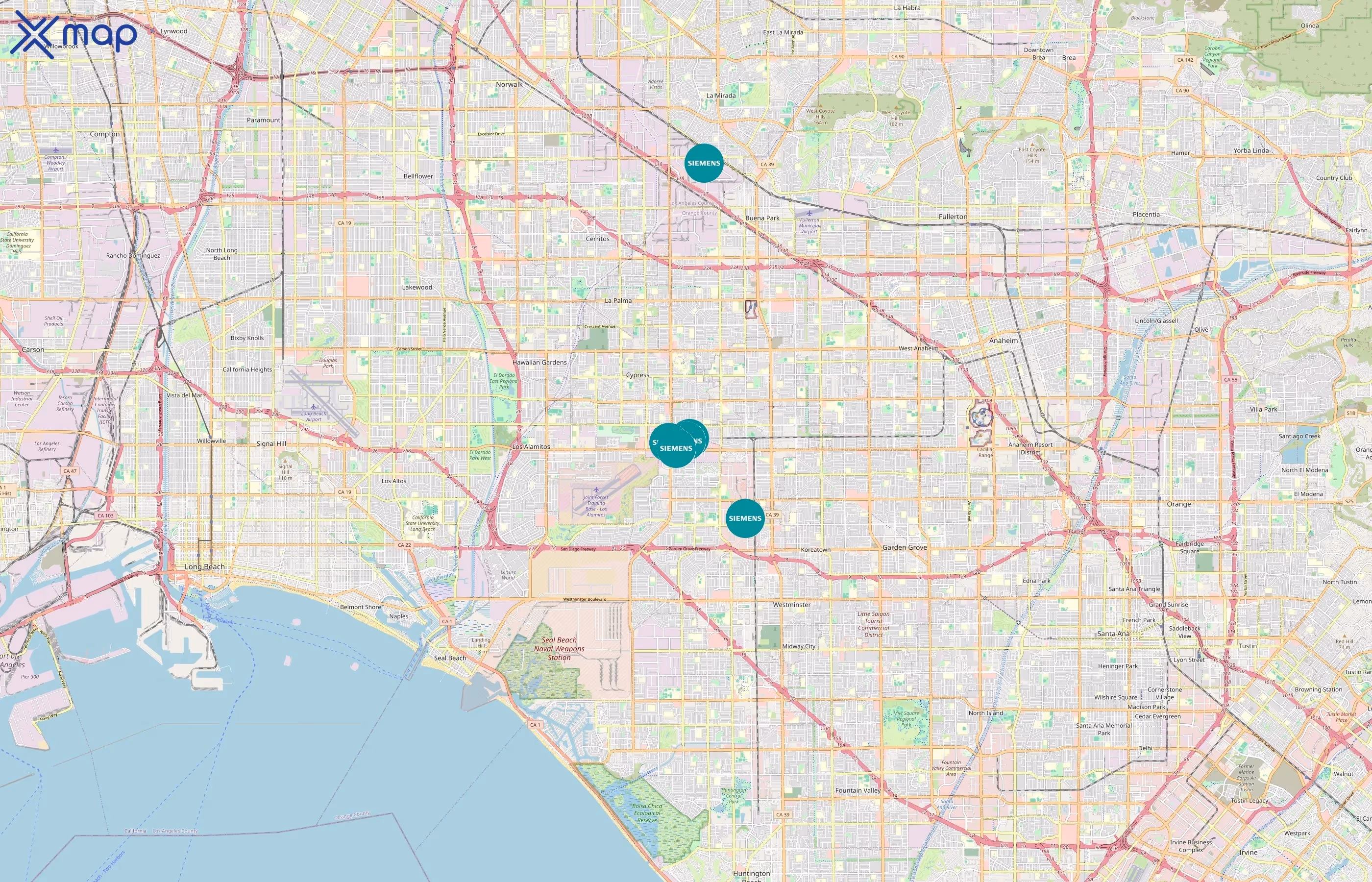 Siemens area coverage