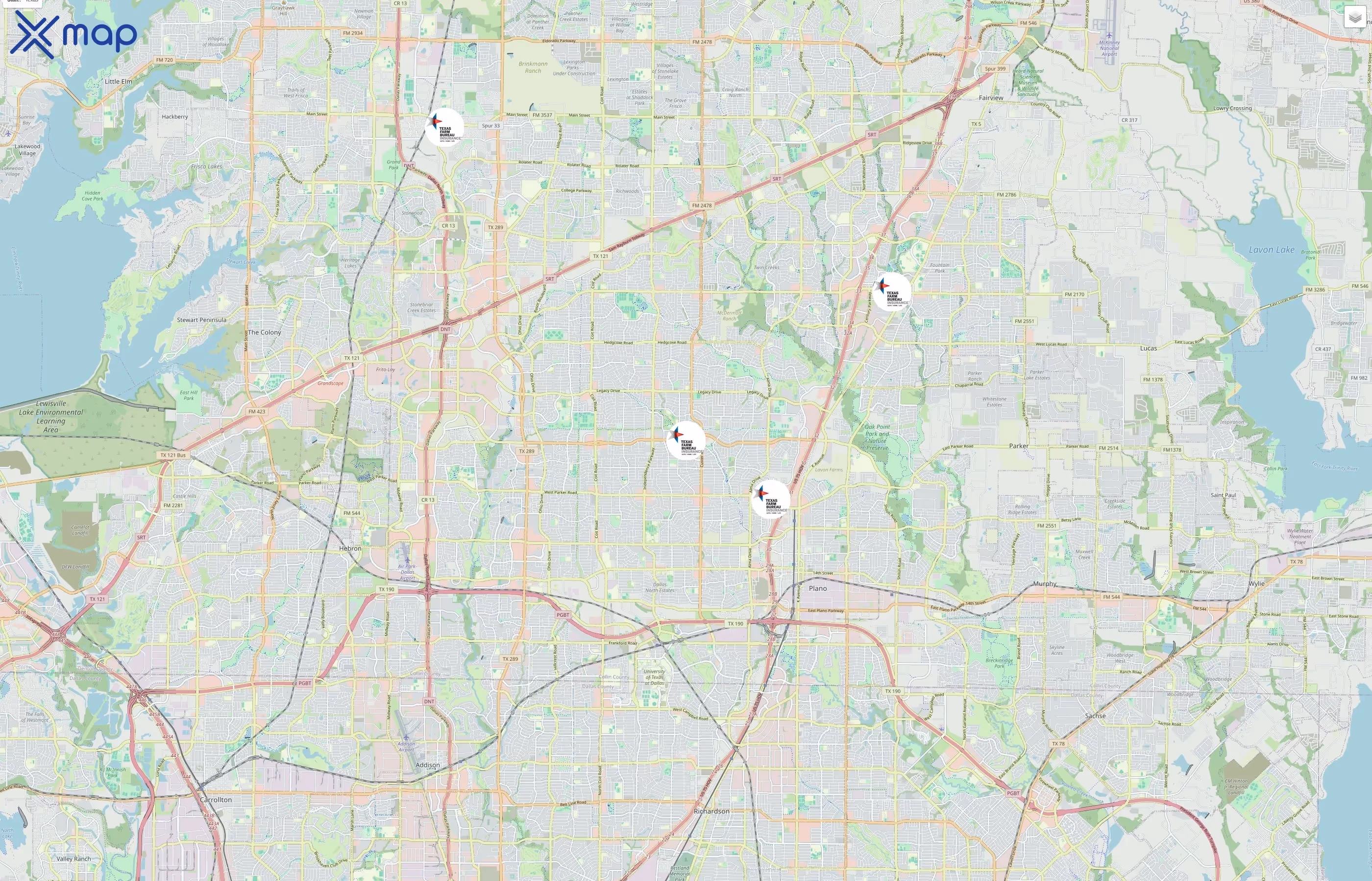 Texas Farm Bureau Insurance traffic data