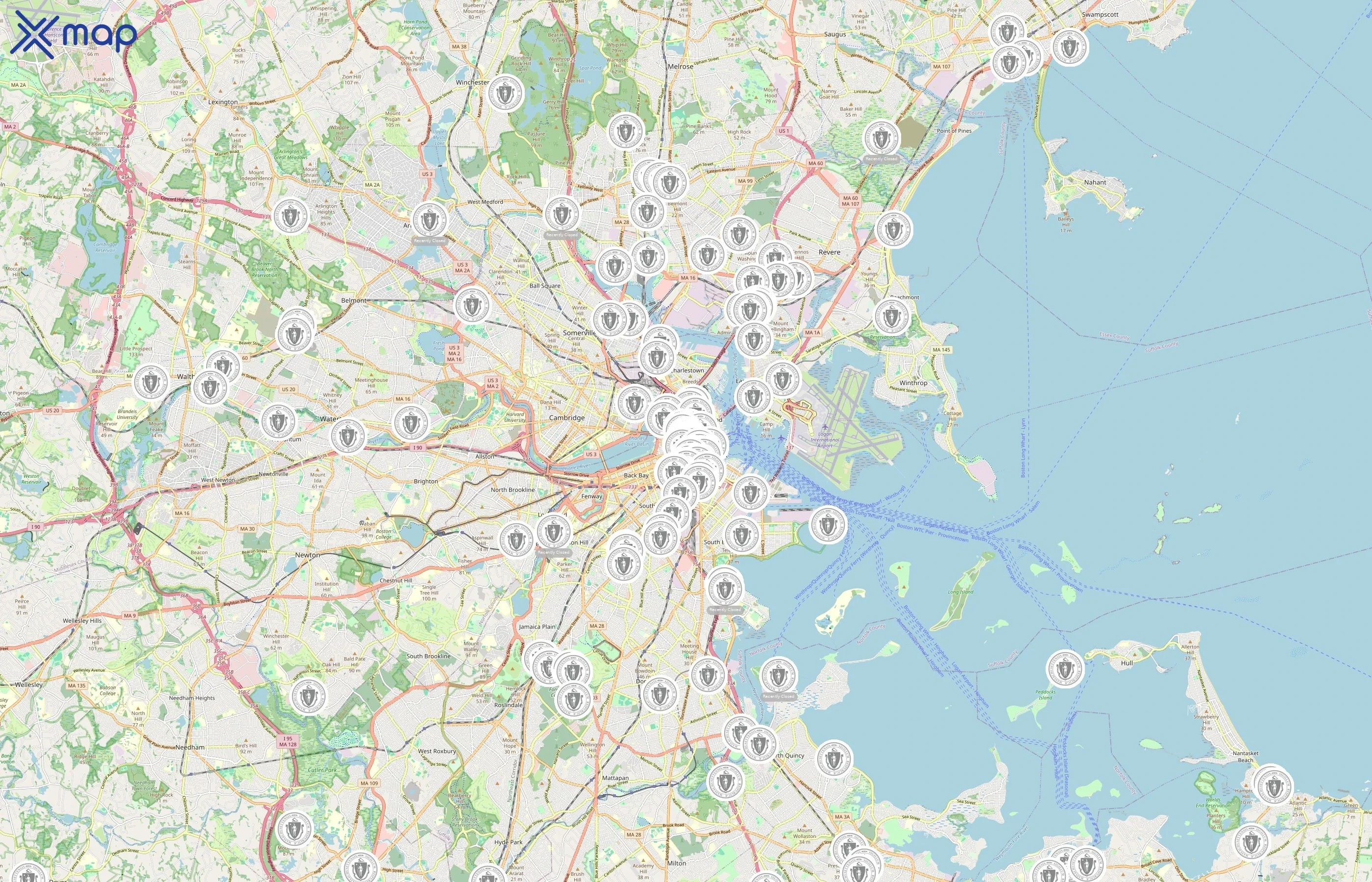 Massachusetts Government area coverage