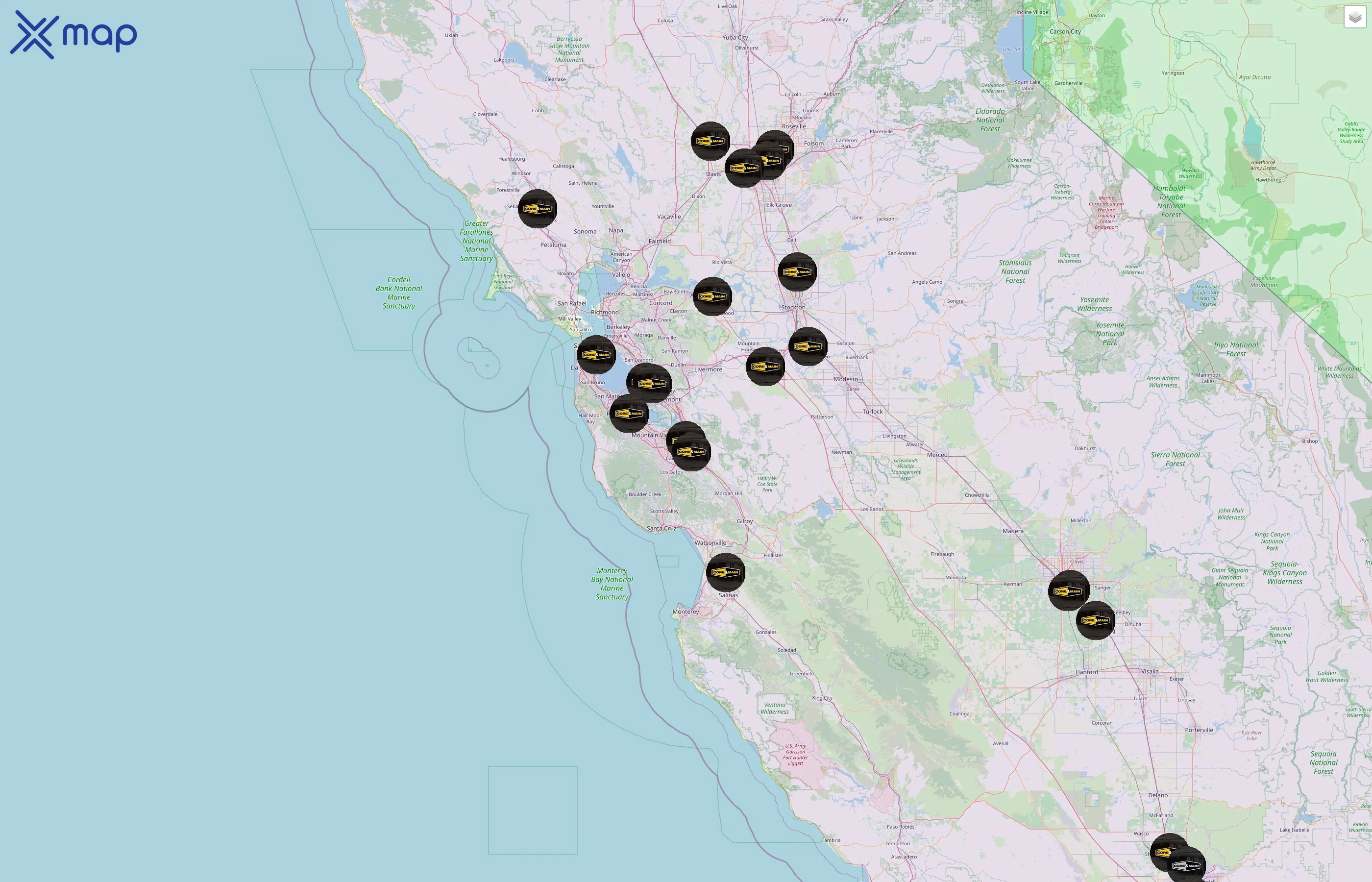 Core & Main street hotspots