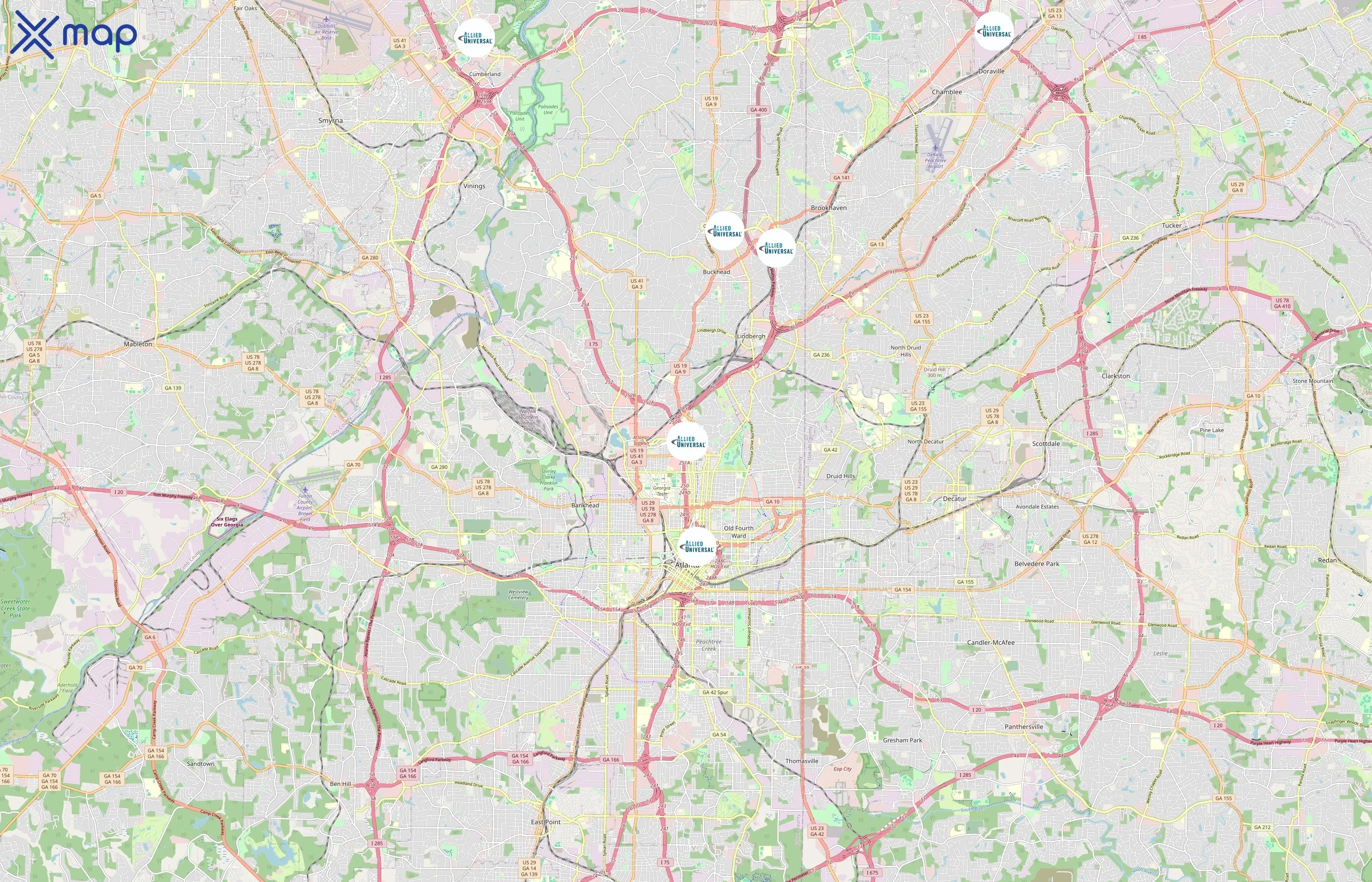 Allied Universal area coverage