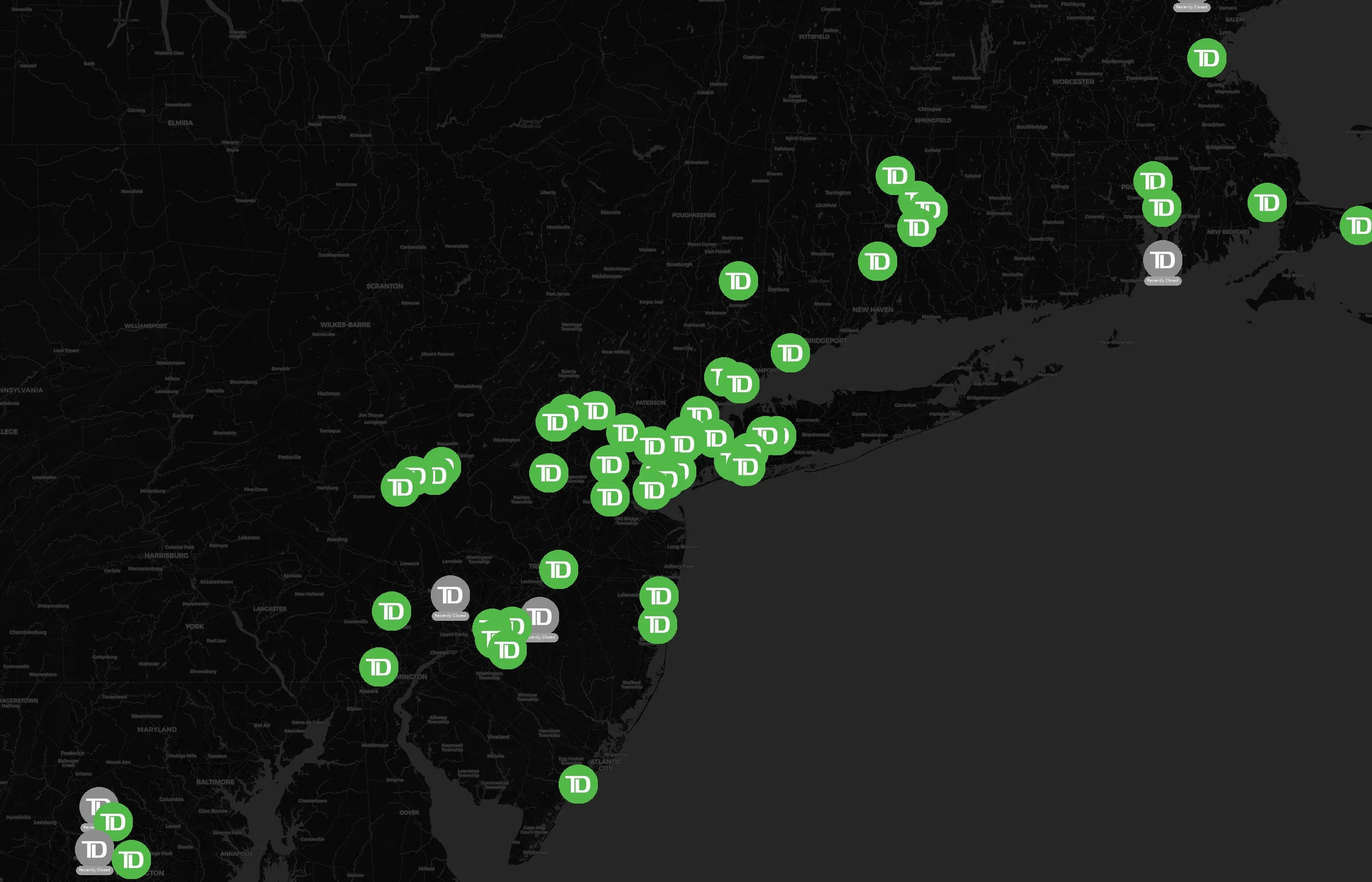 TD Wealth city distribution