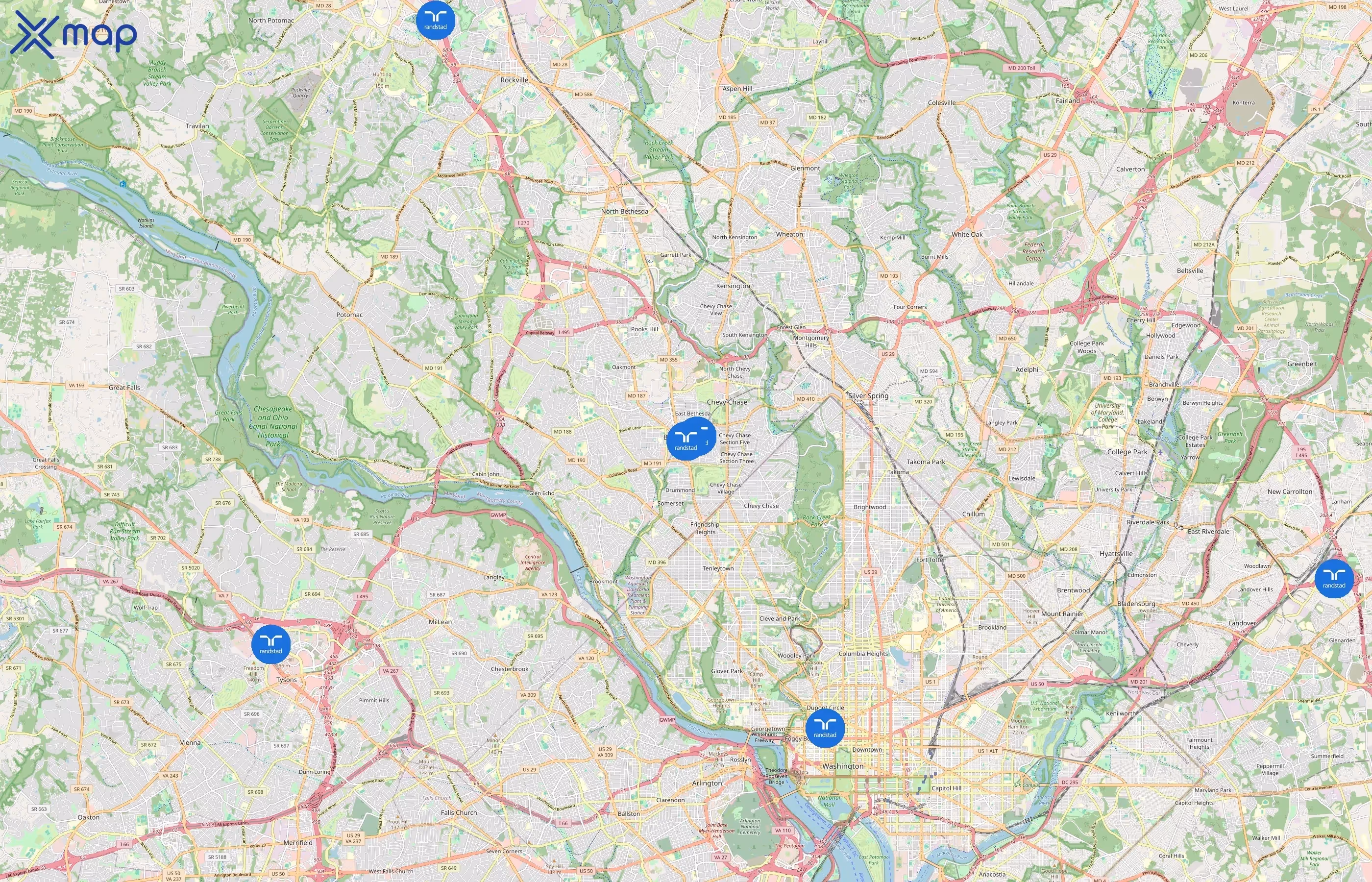 Randstad area coverage