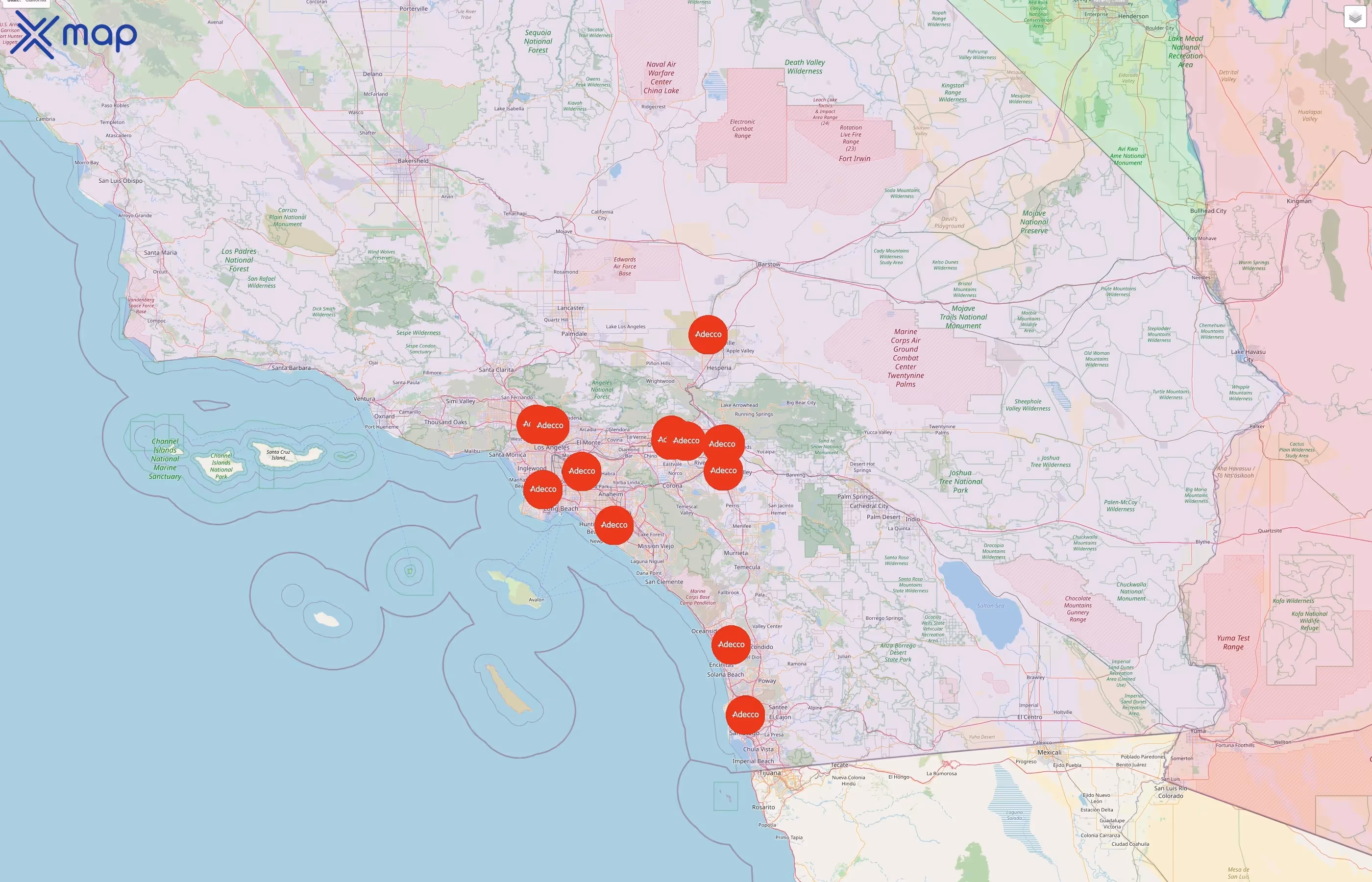 Adecco street hotspots