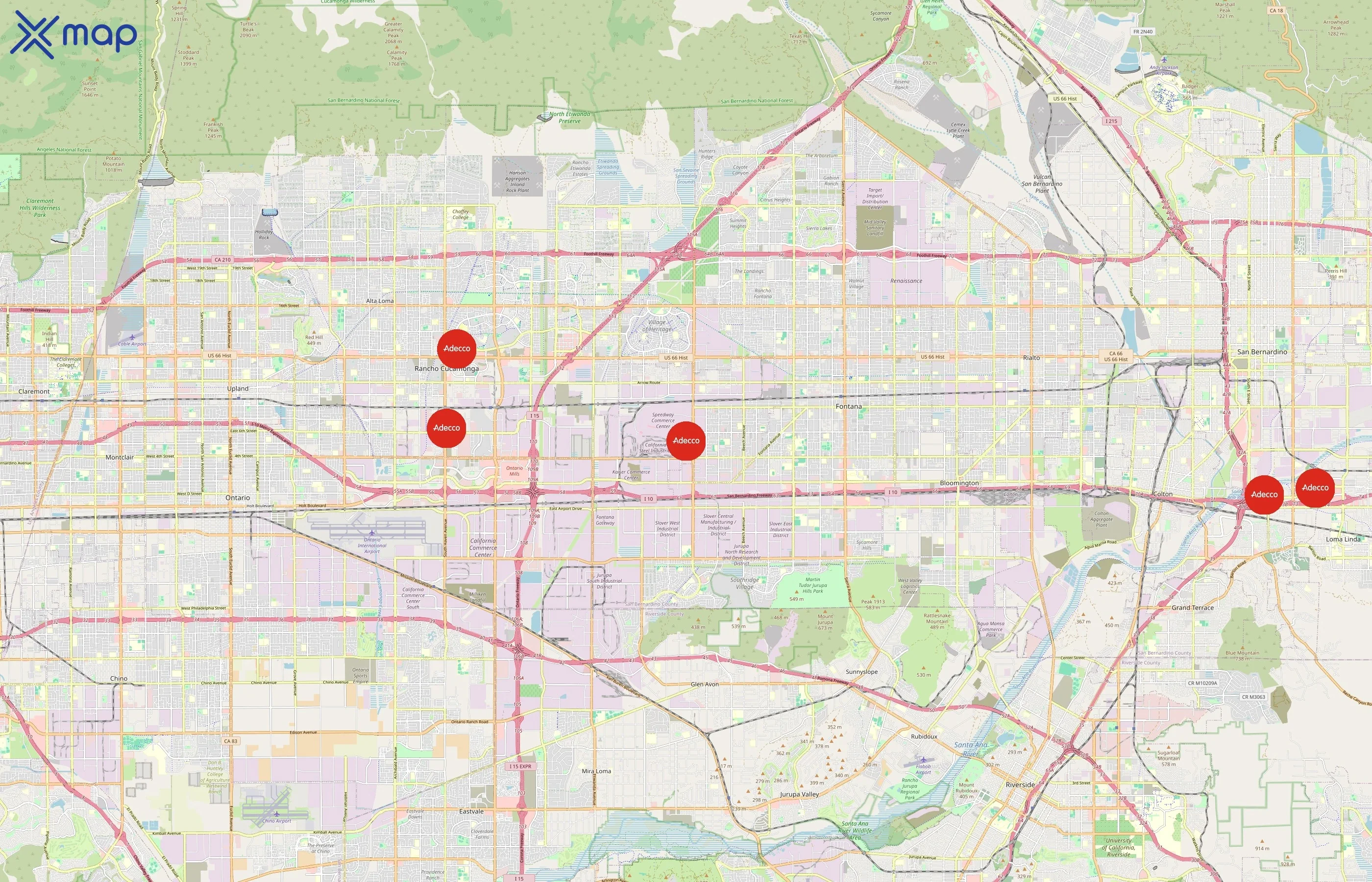 Adecco area coverage