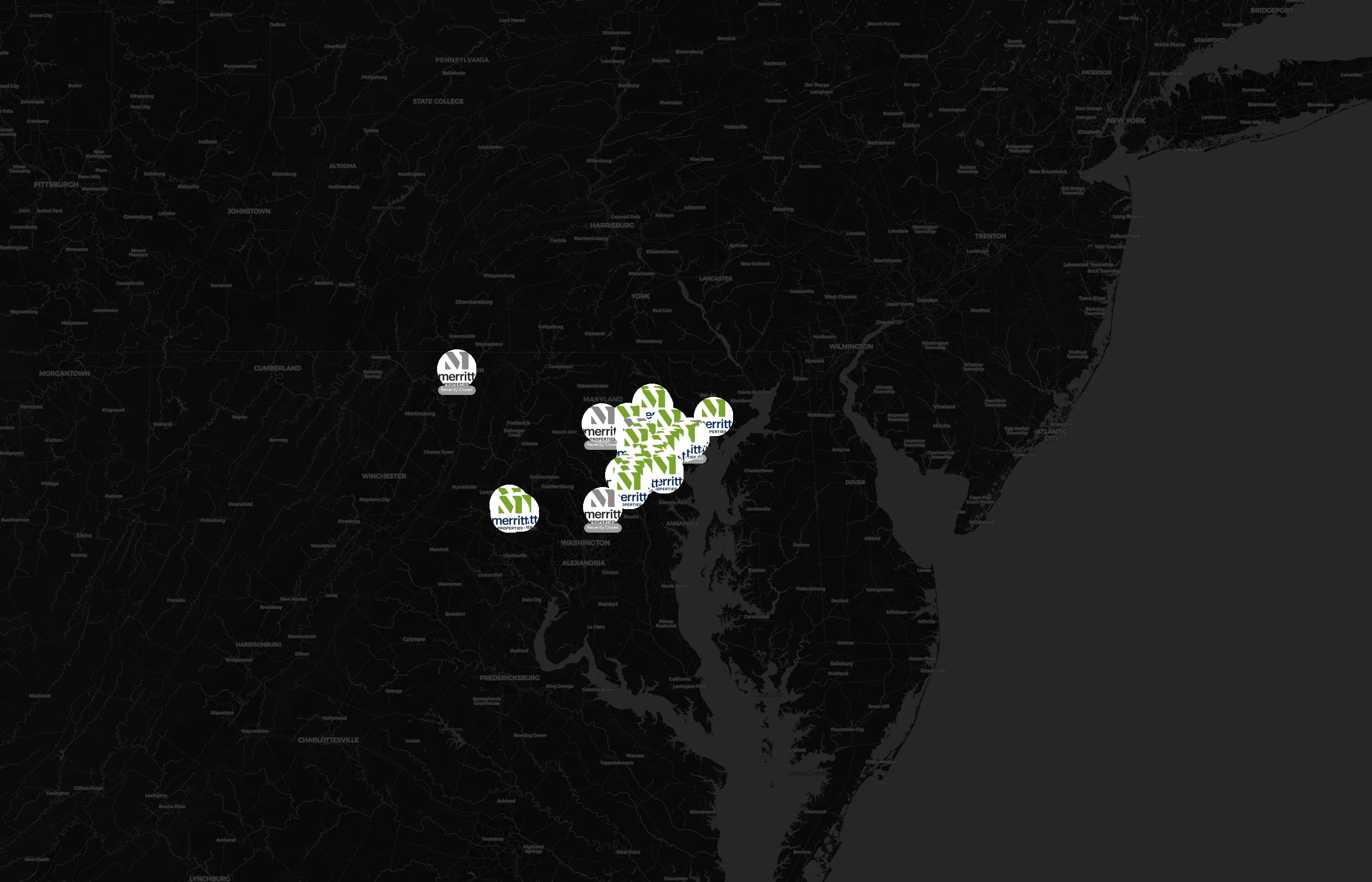 Merritt Properties city distribution