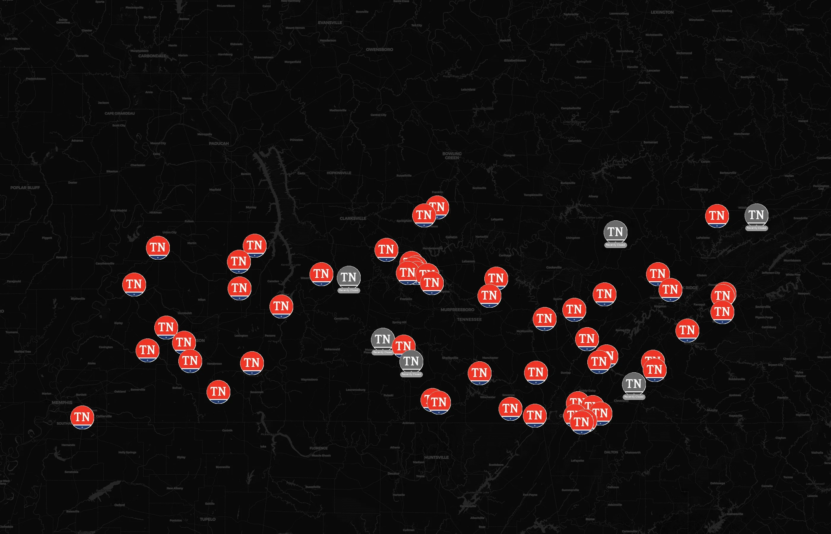 State of Tennessee city distribution