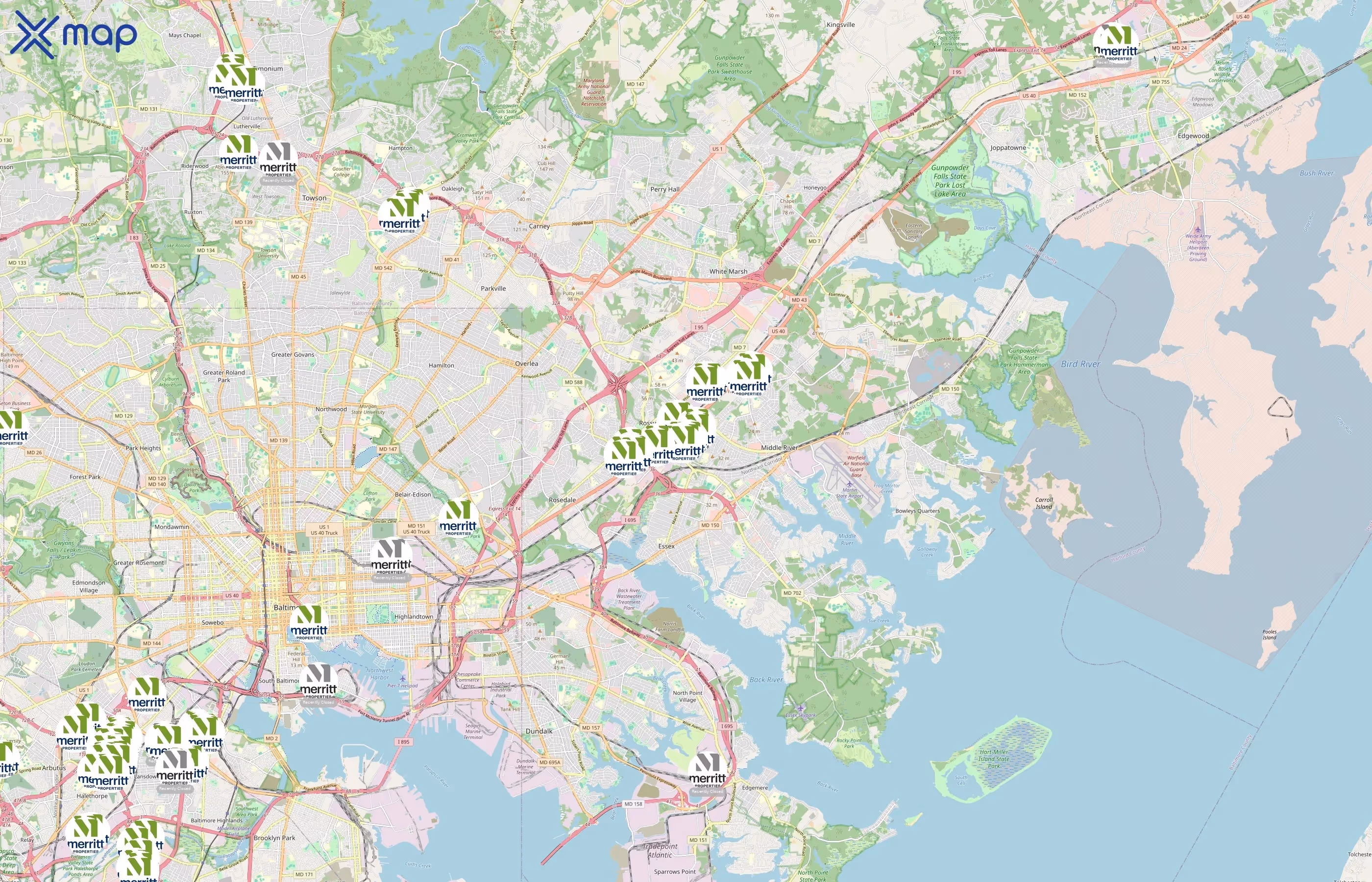 Merritt Properties area coverage