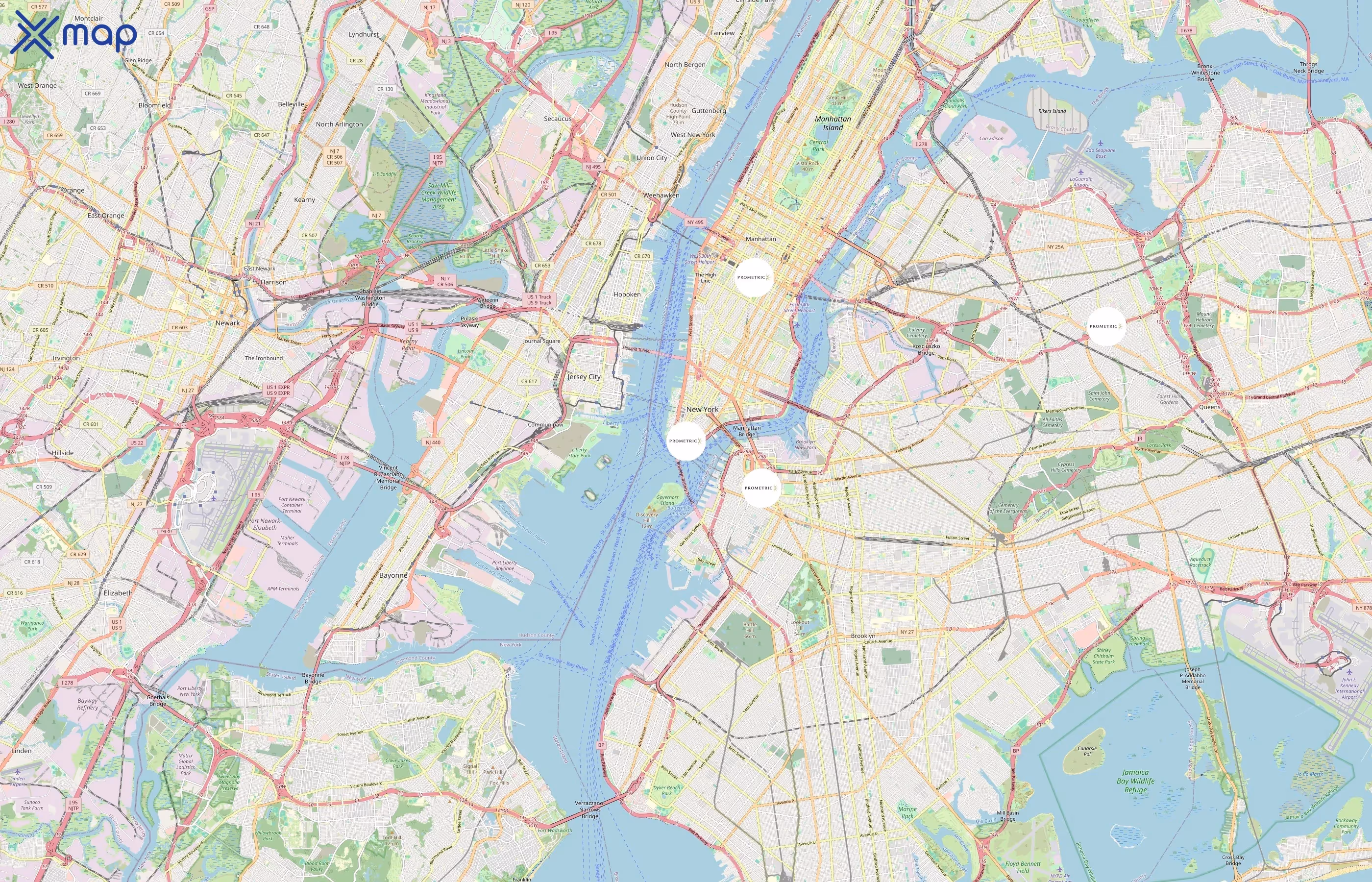 Prometric area coverage