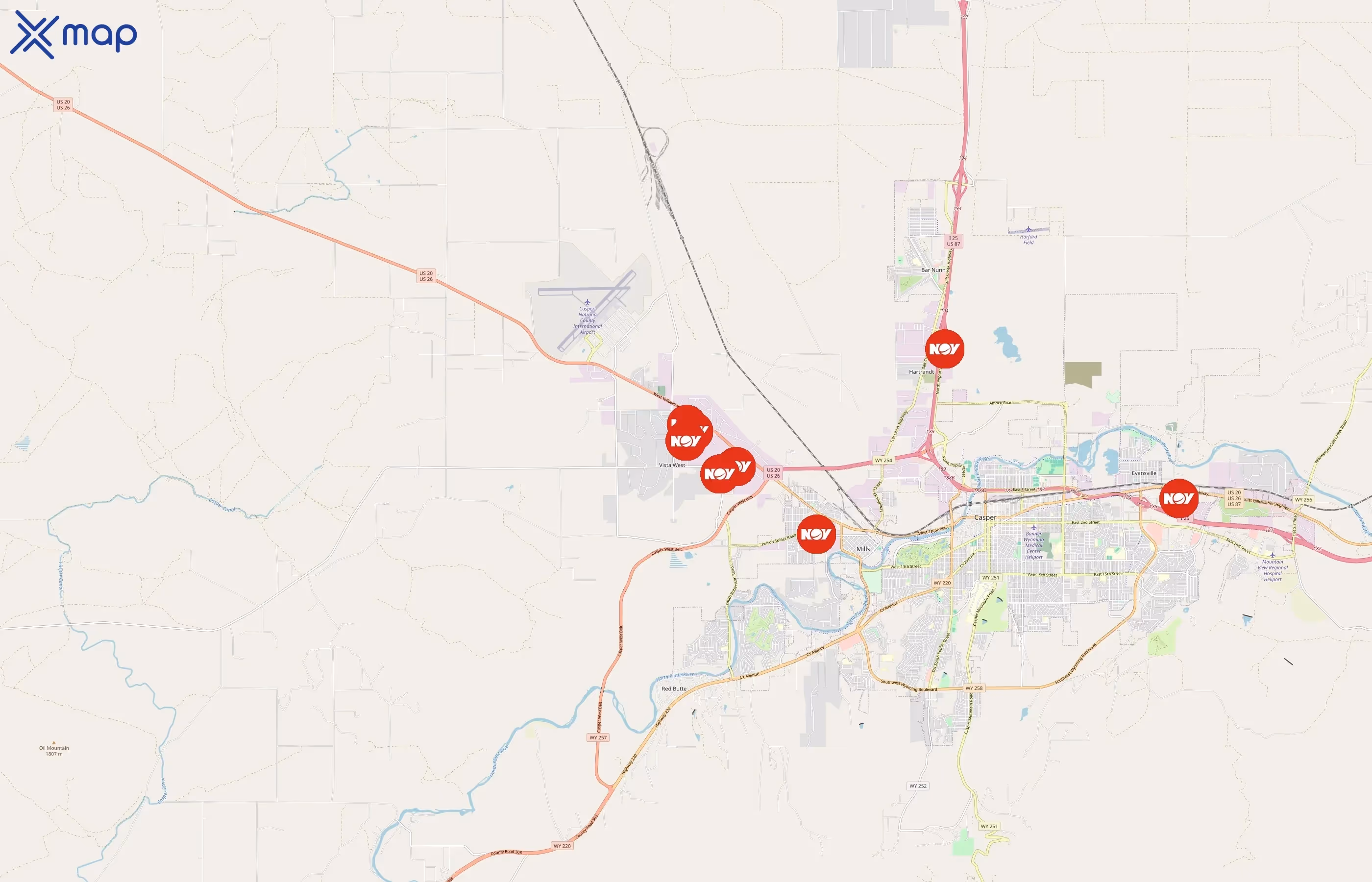 National Oilwell Varco area coverage