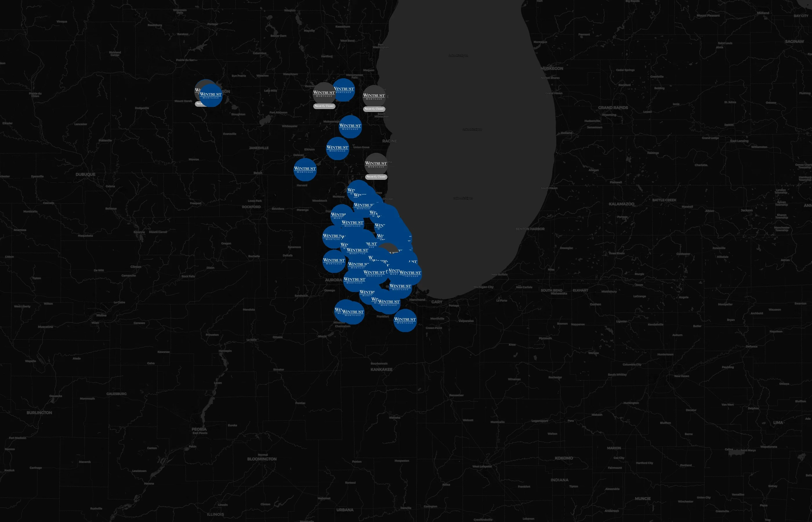 Wintrust Mortgage city distribution