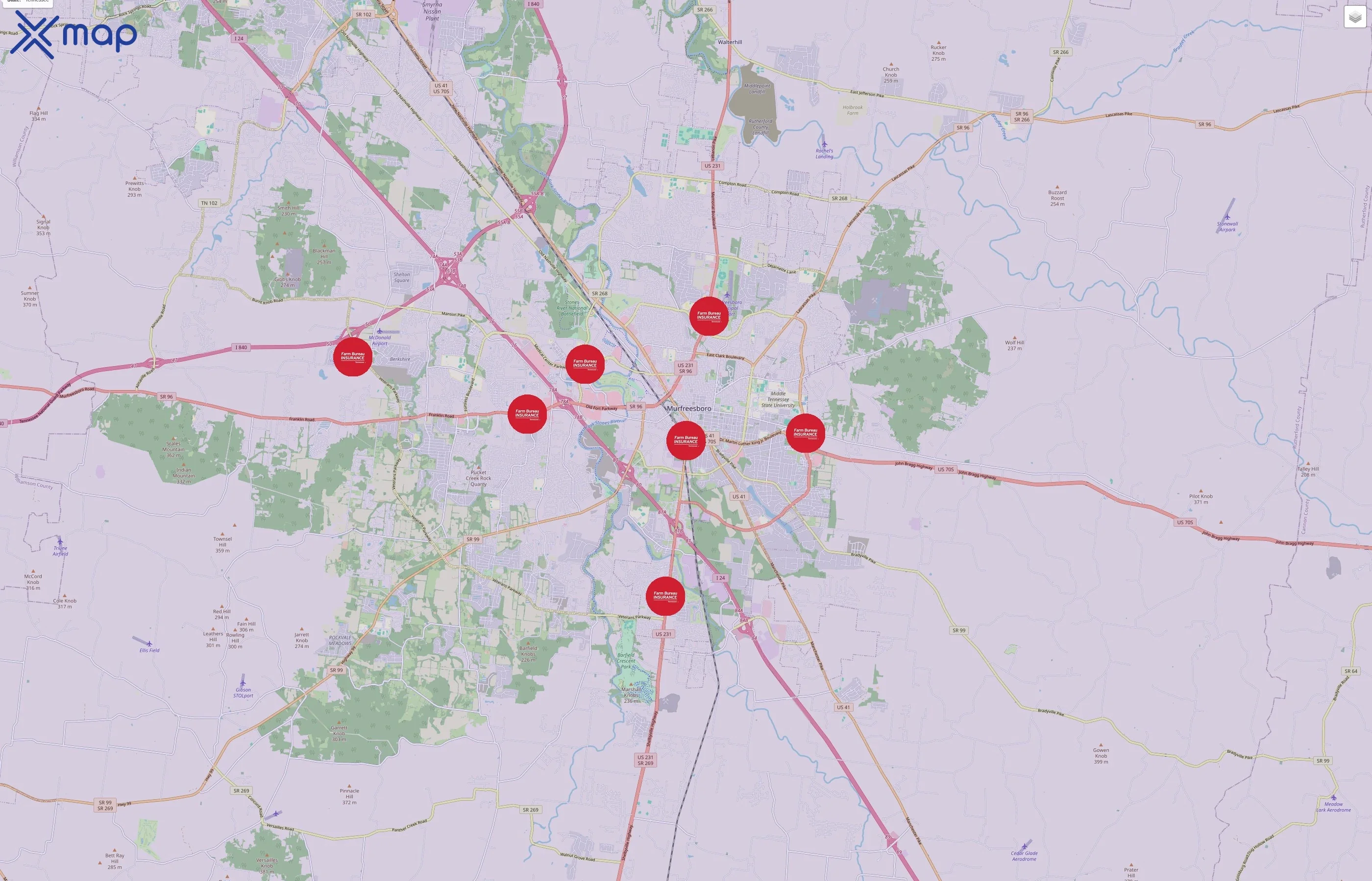 Farm Bureau Insurance traffic data