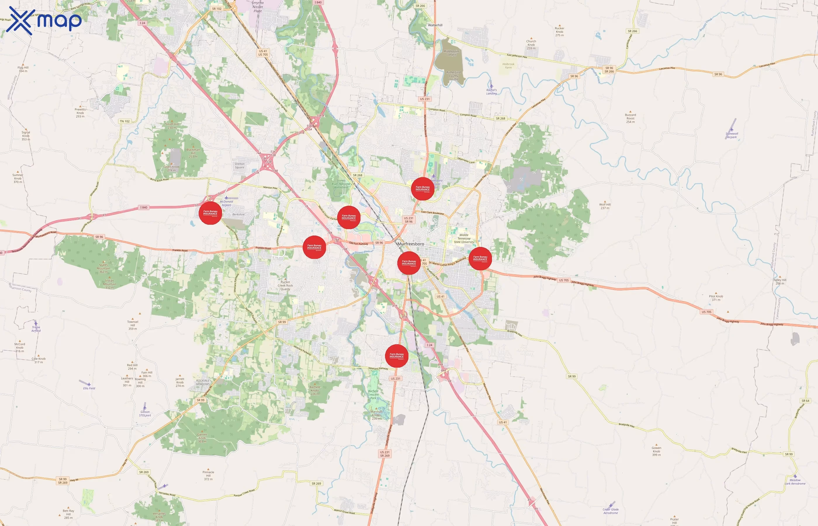Farm Bureau Insurance area coverage
