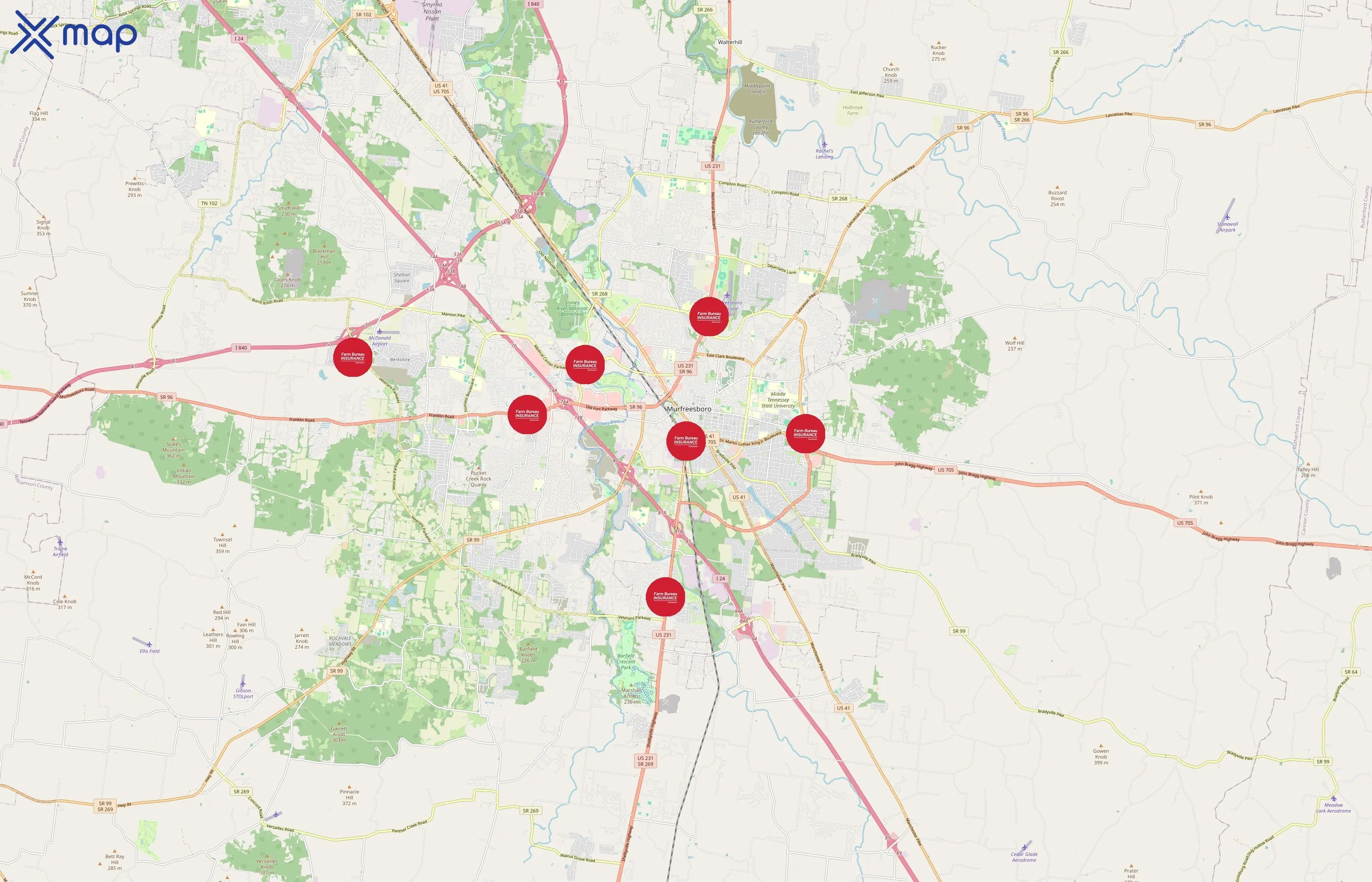 Farm Bureau Insurance area coverage
