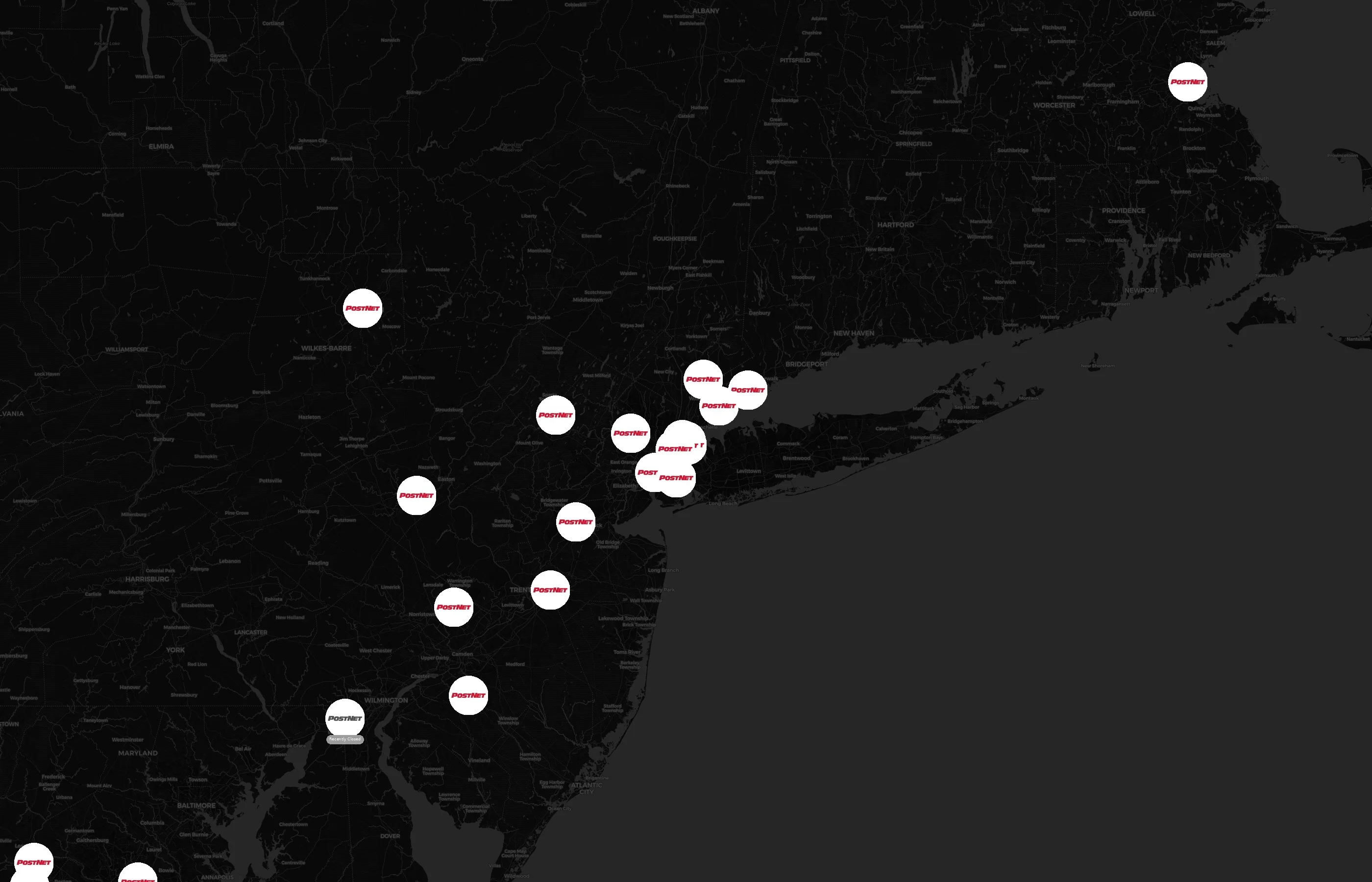 PostNet city distribution