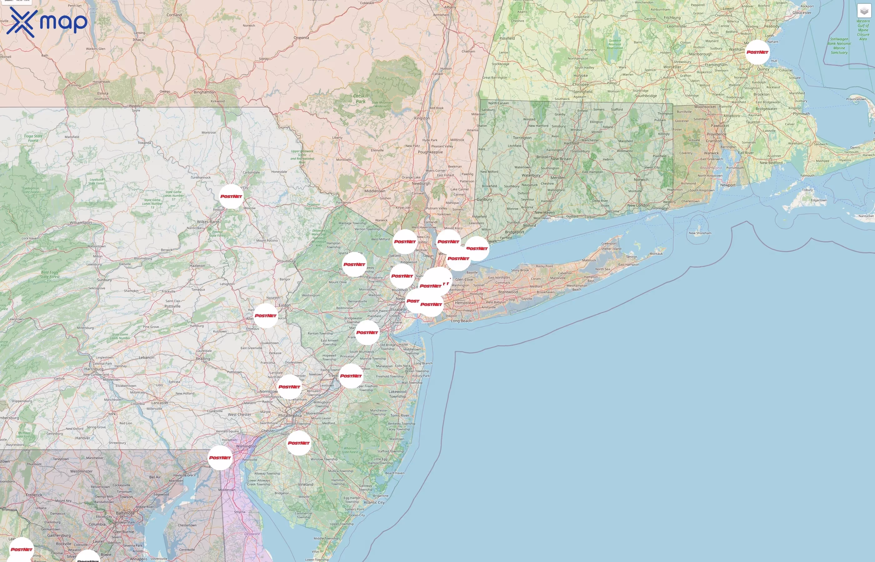 PostNet street hotspots