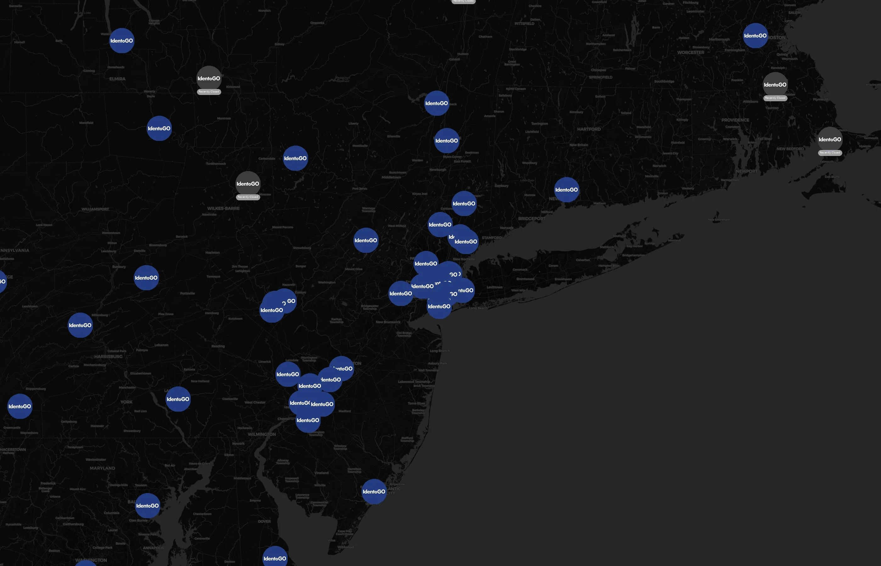 IdentoGO city distribution