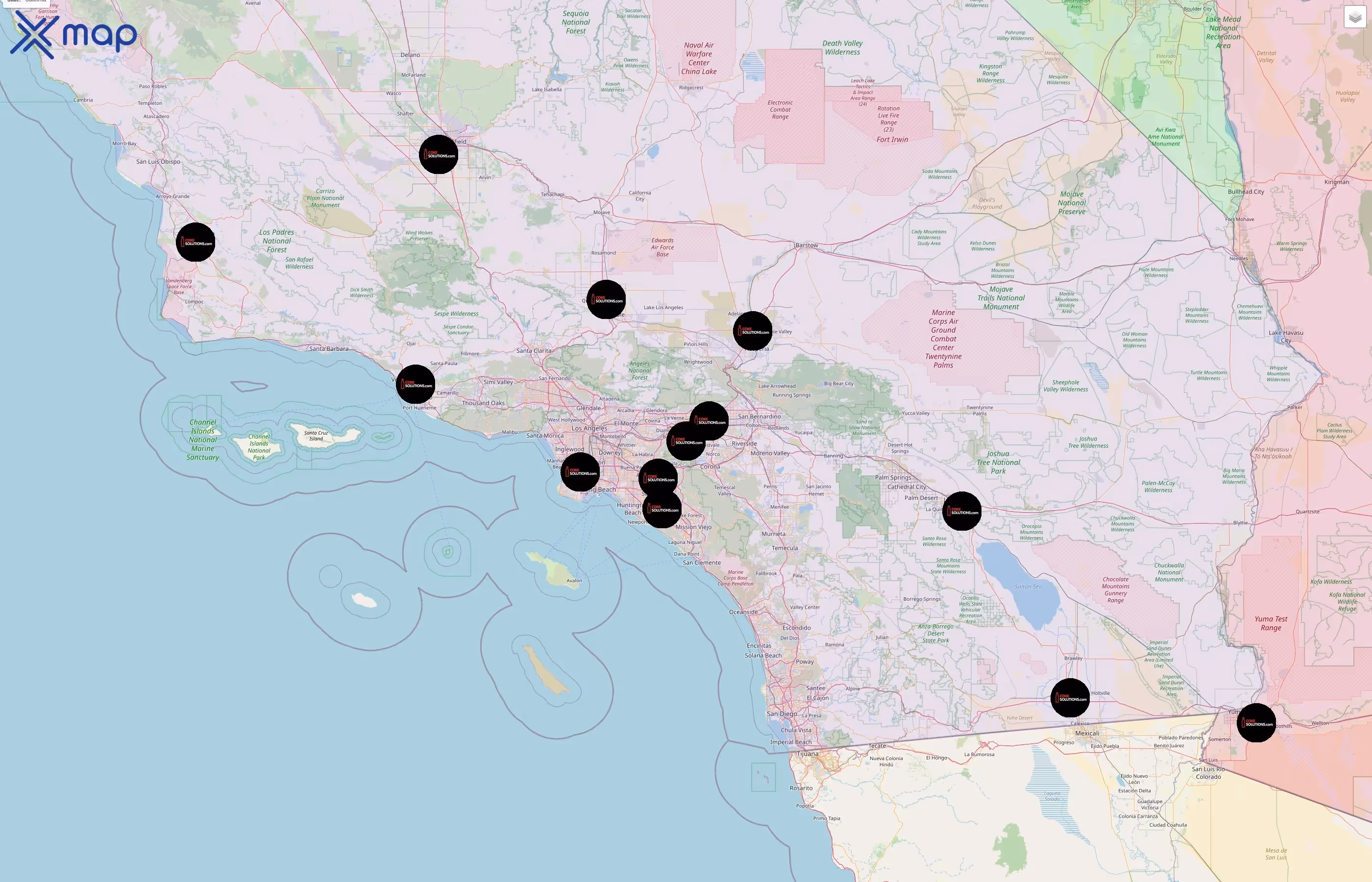 The Coca-Cola Company street hotspots