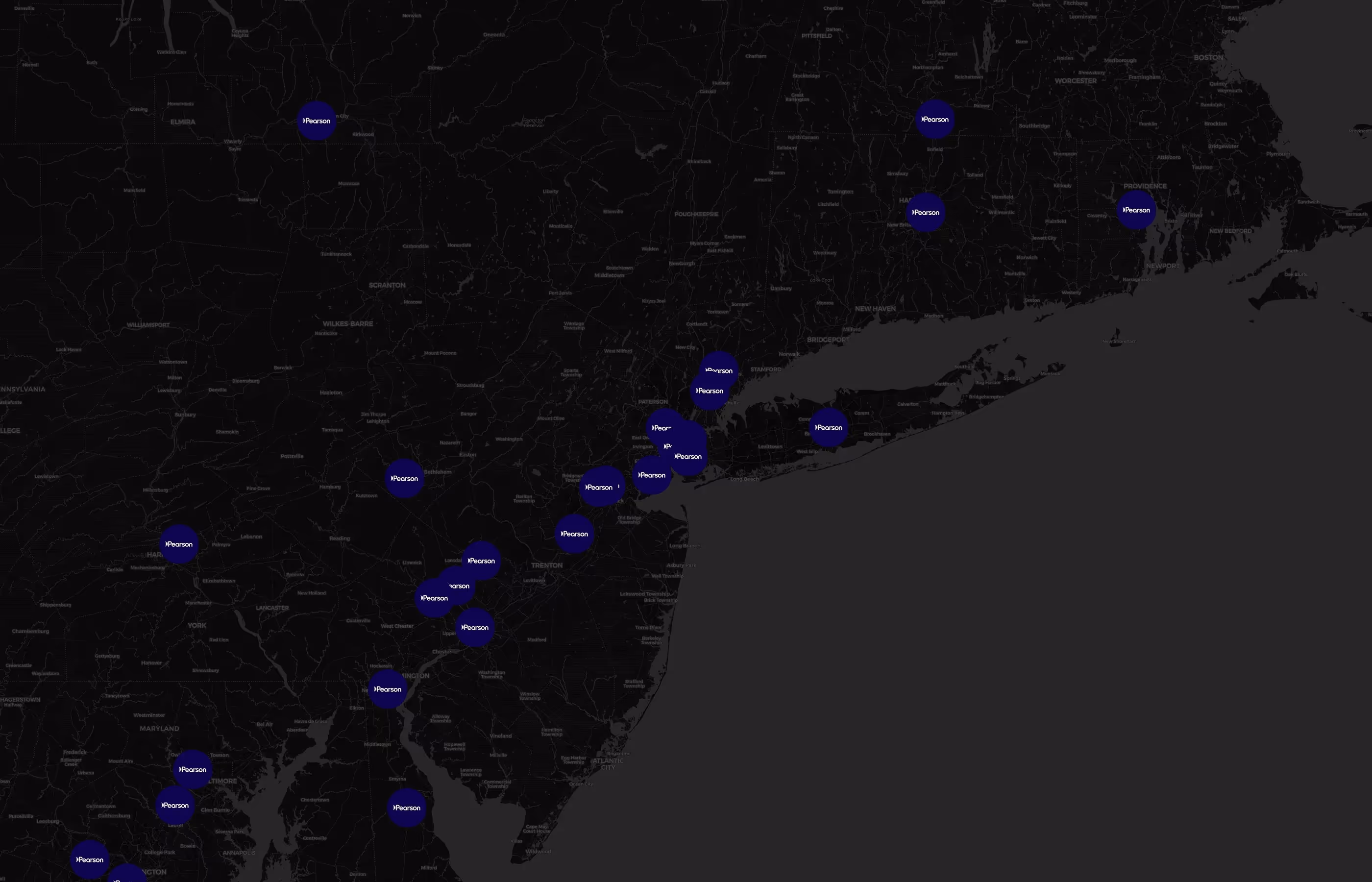 Pearson VUE city distribution