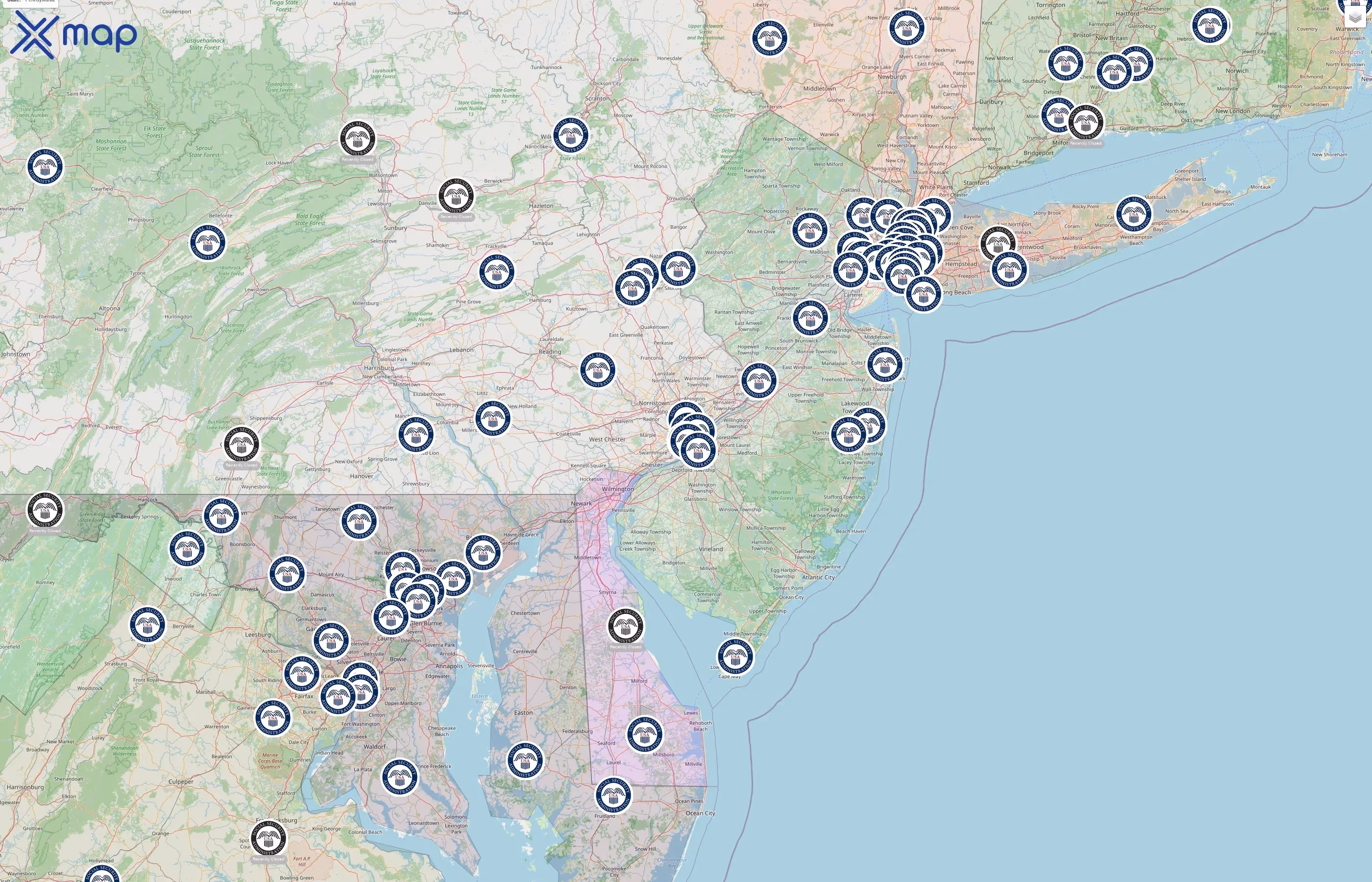 Social Security Administration street hotspots