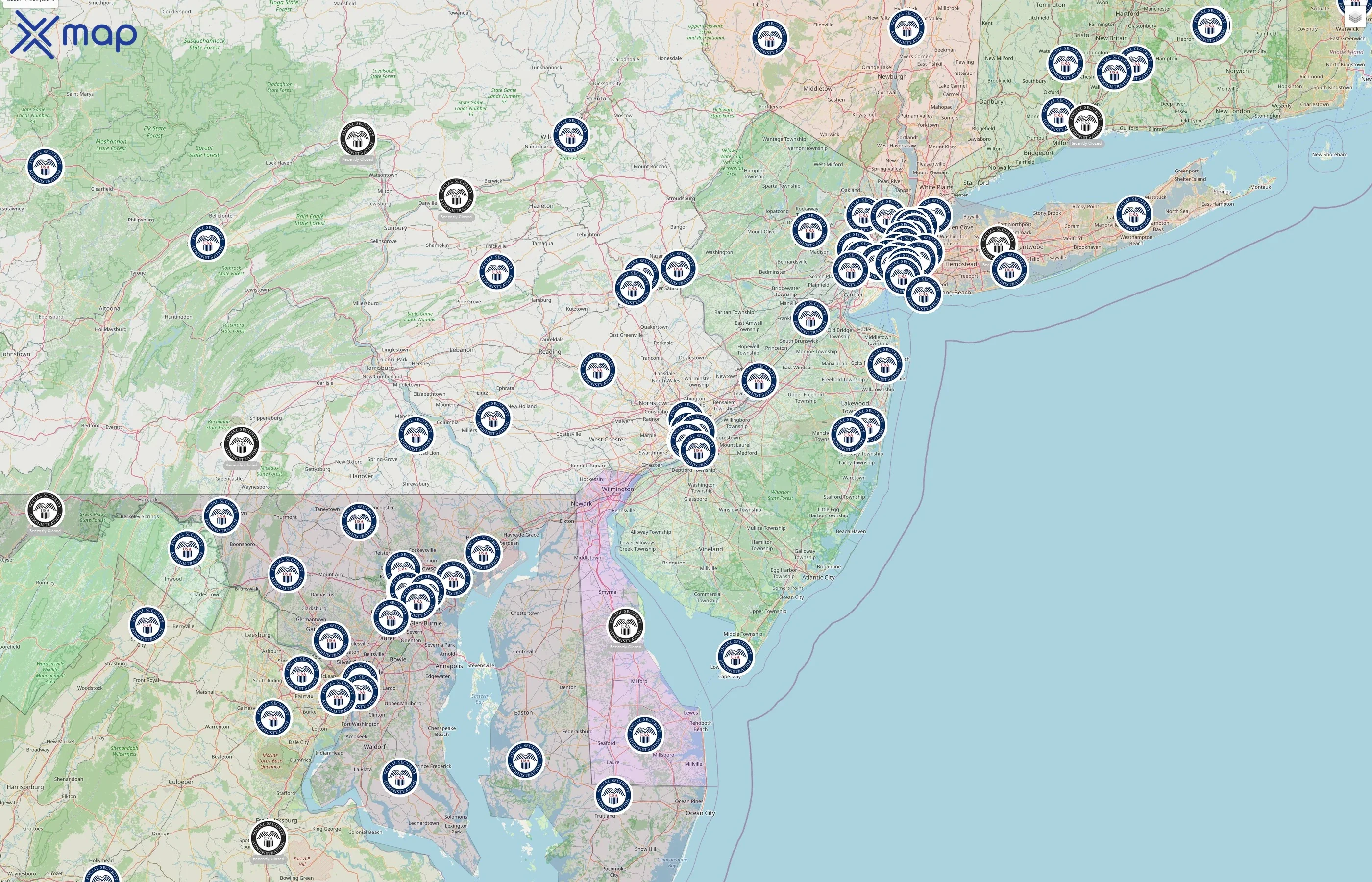 Social Security Administration street hotspots