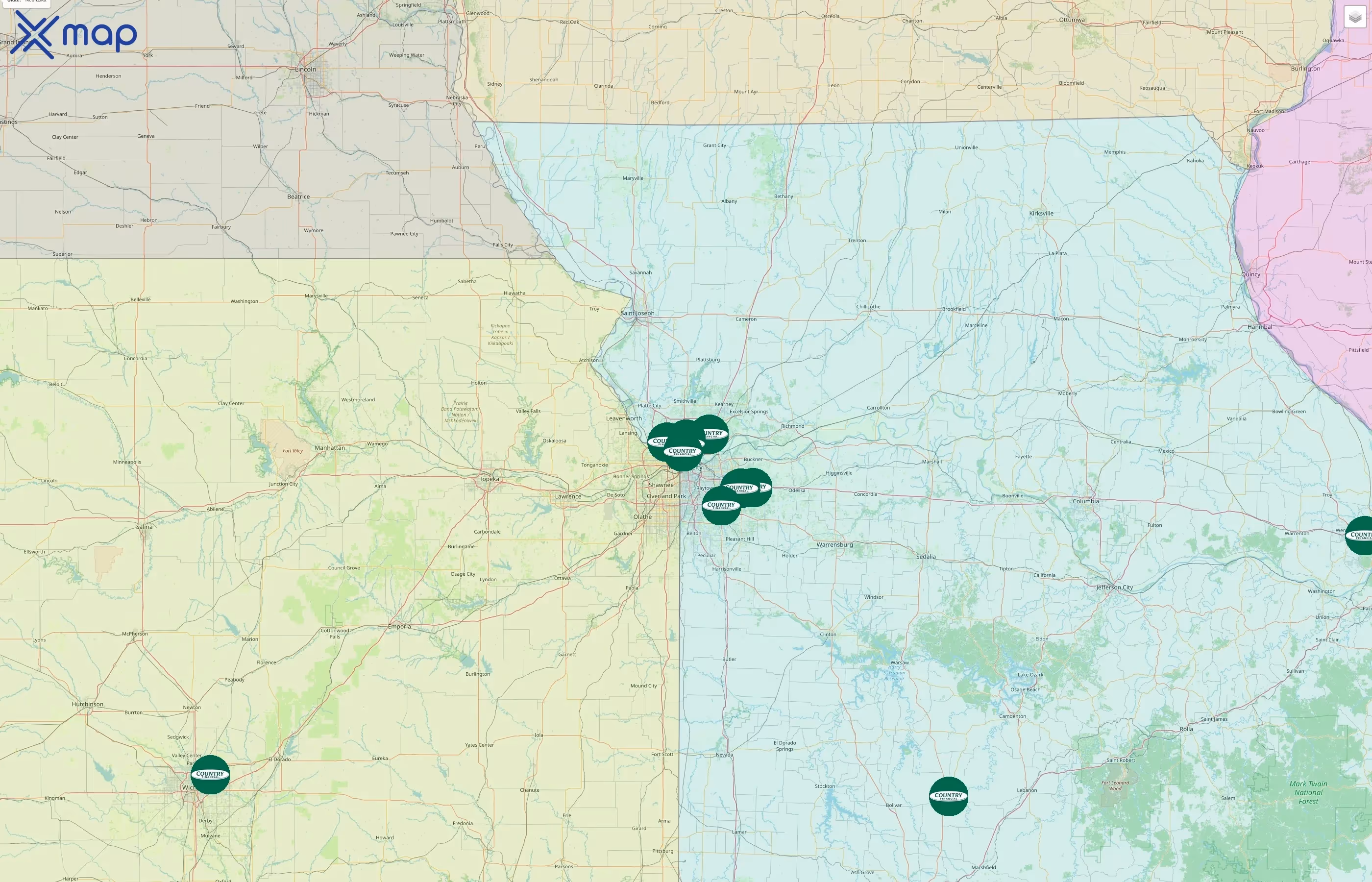 COUNTRY Financial street hotspots