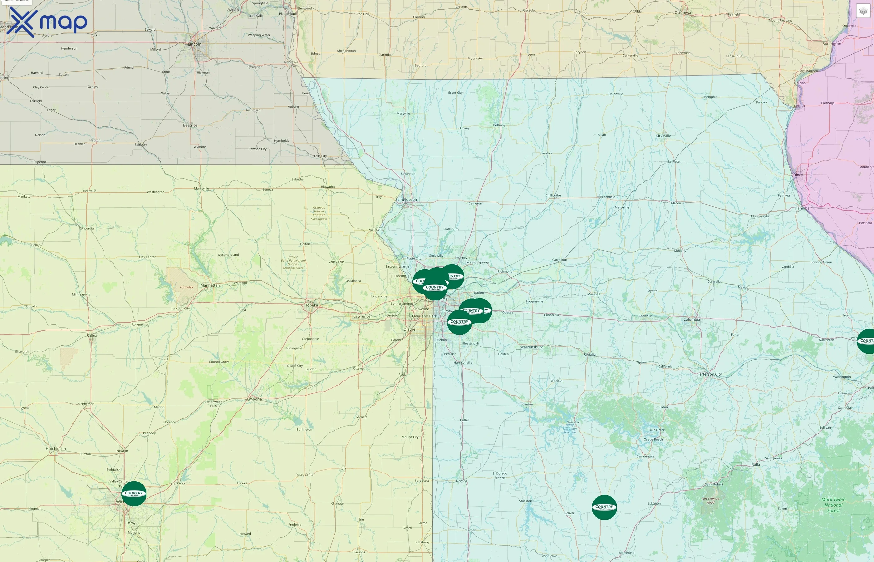 COUNTRY Financial street hotspots