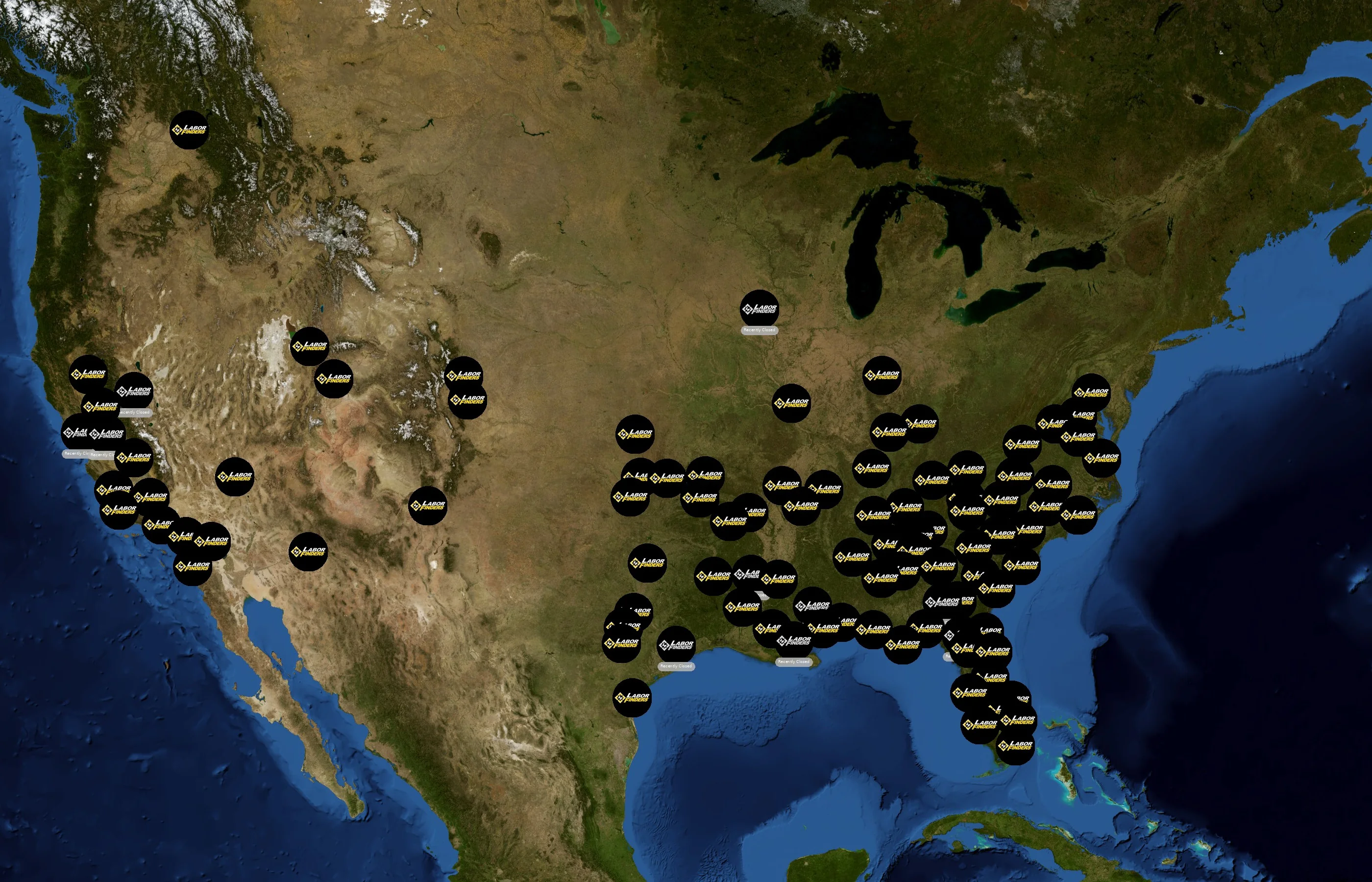 Labor Finders state distribution