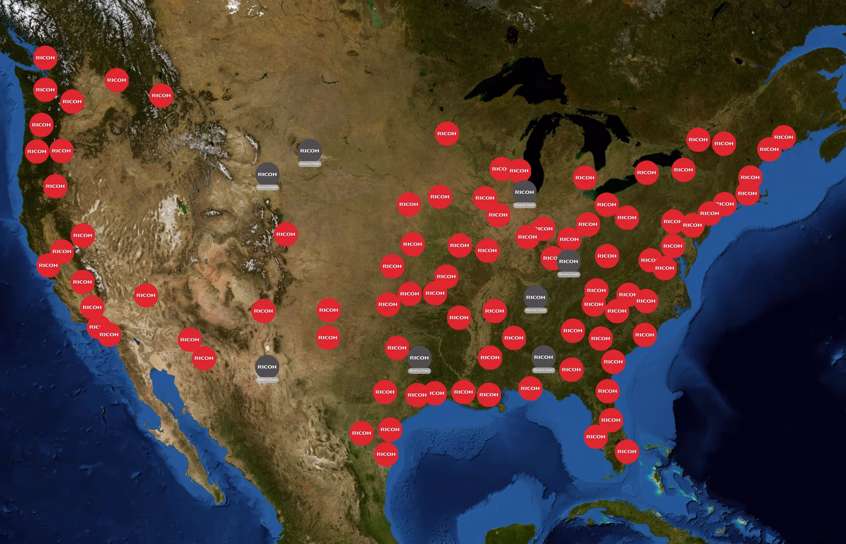 Ricoh USA state distribution