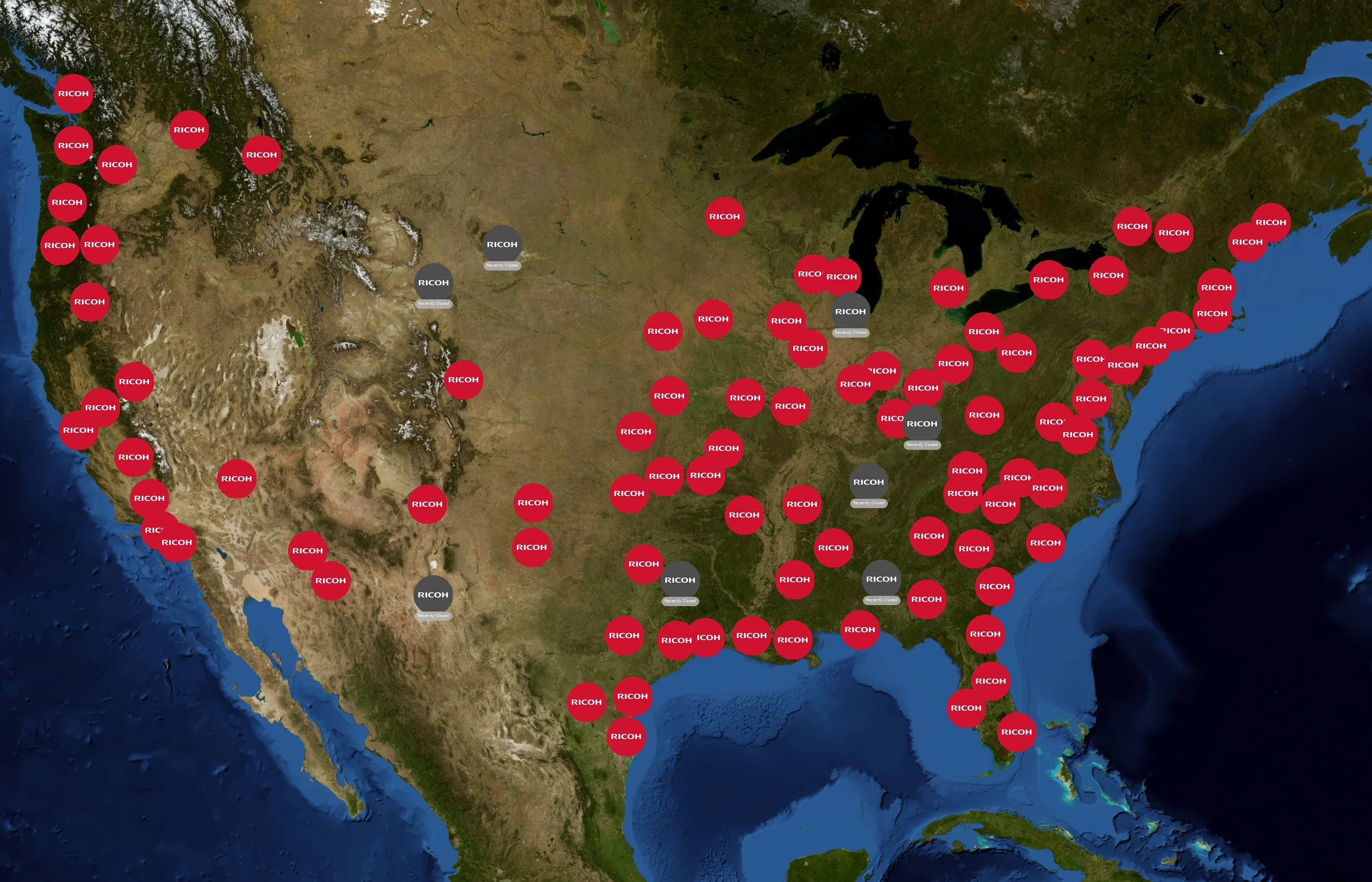 Ricoh USA state distribution
