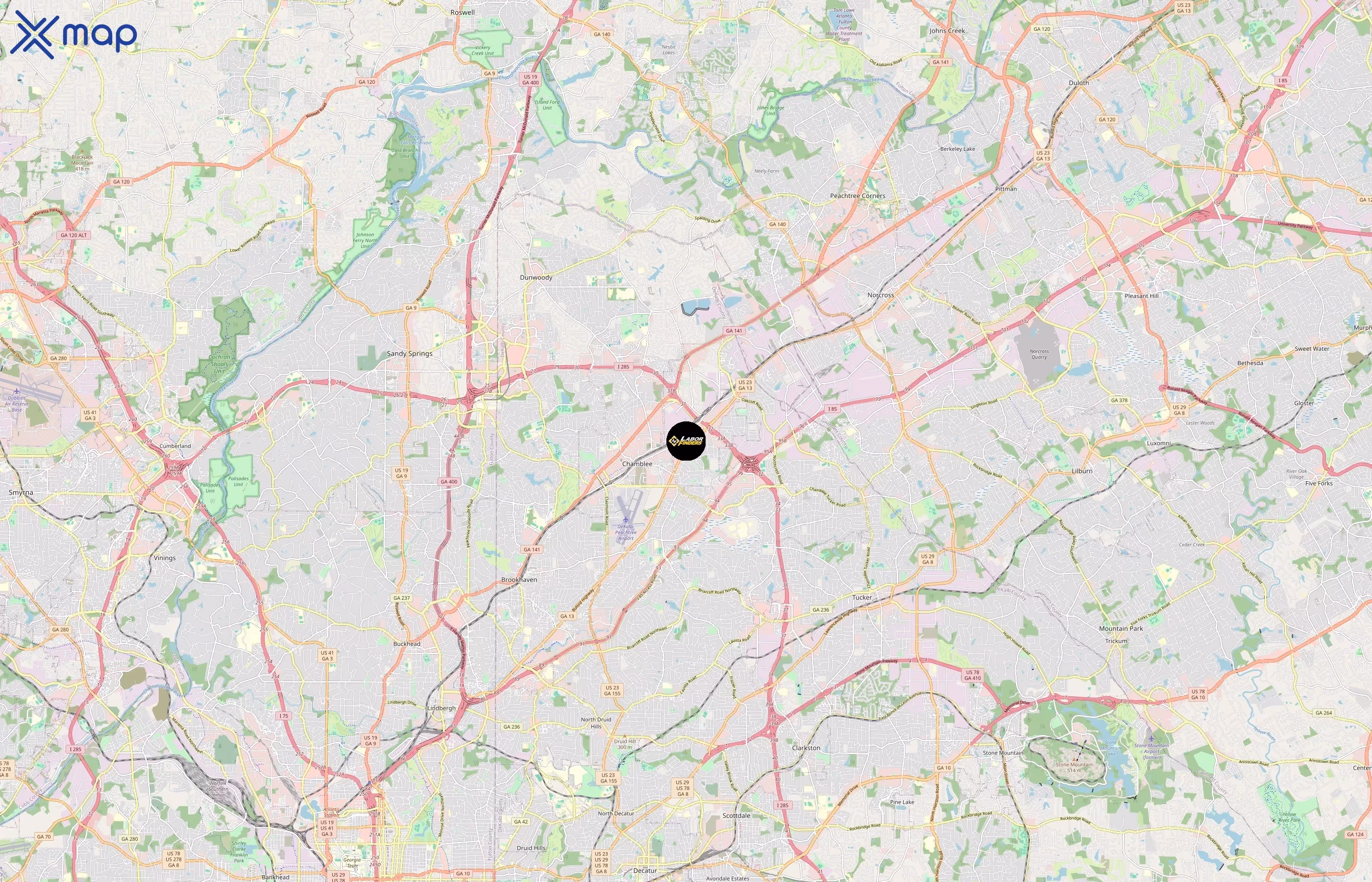 Labor Finders area coverage