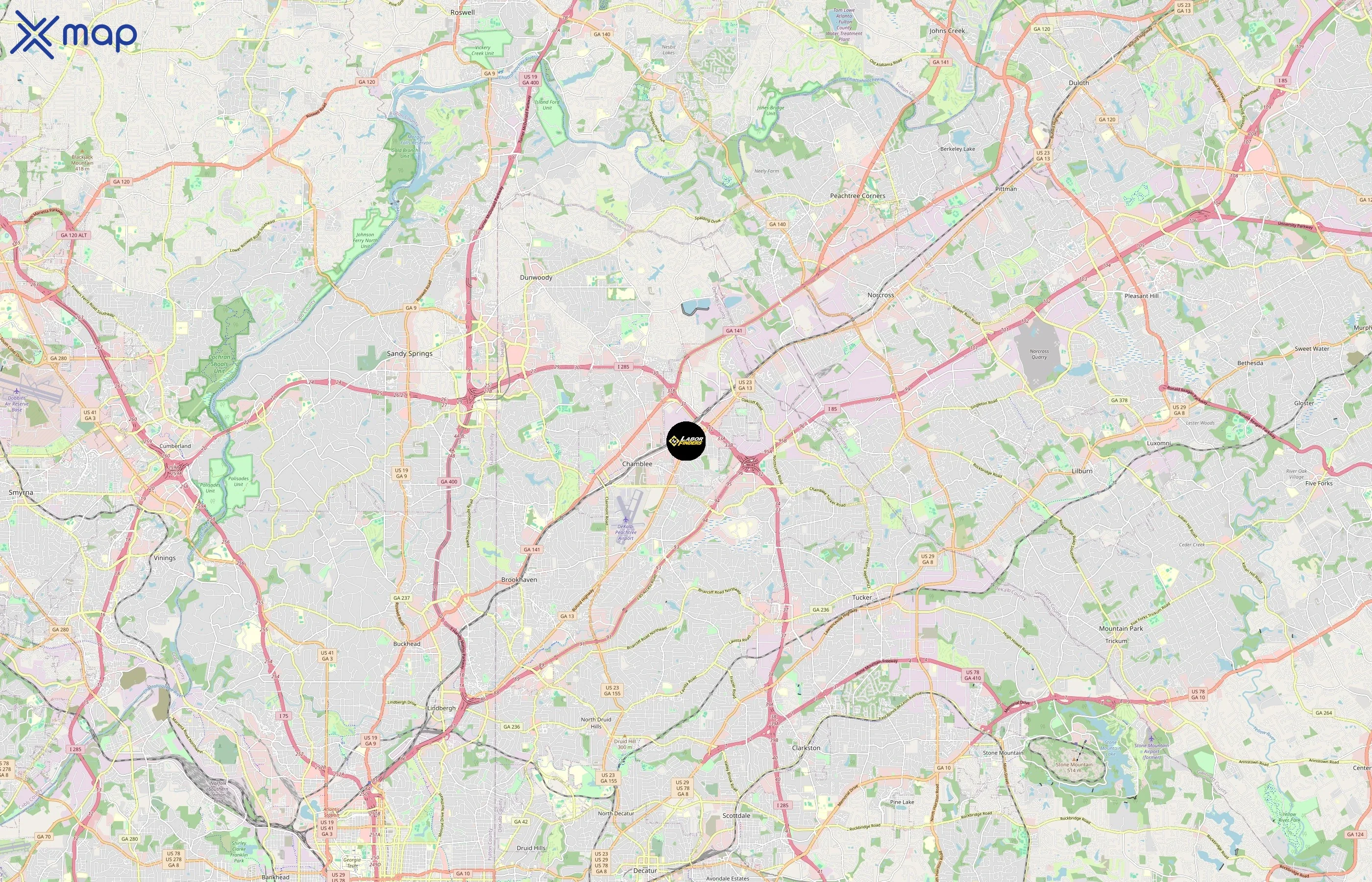 Labor Finders area coverage