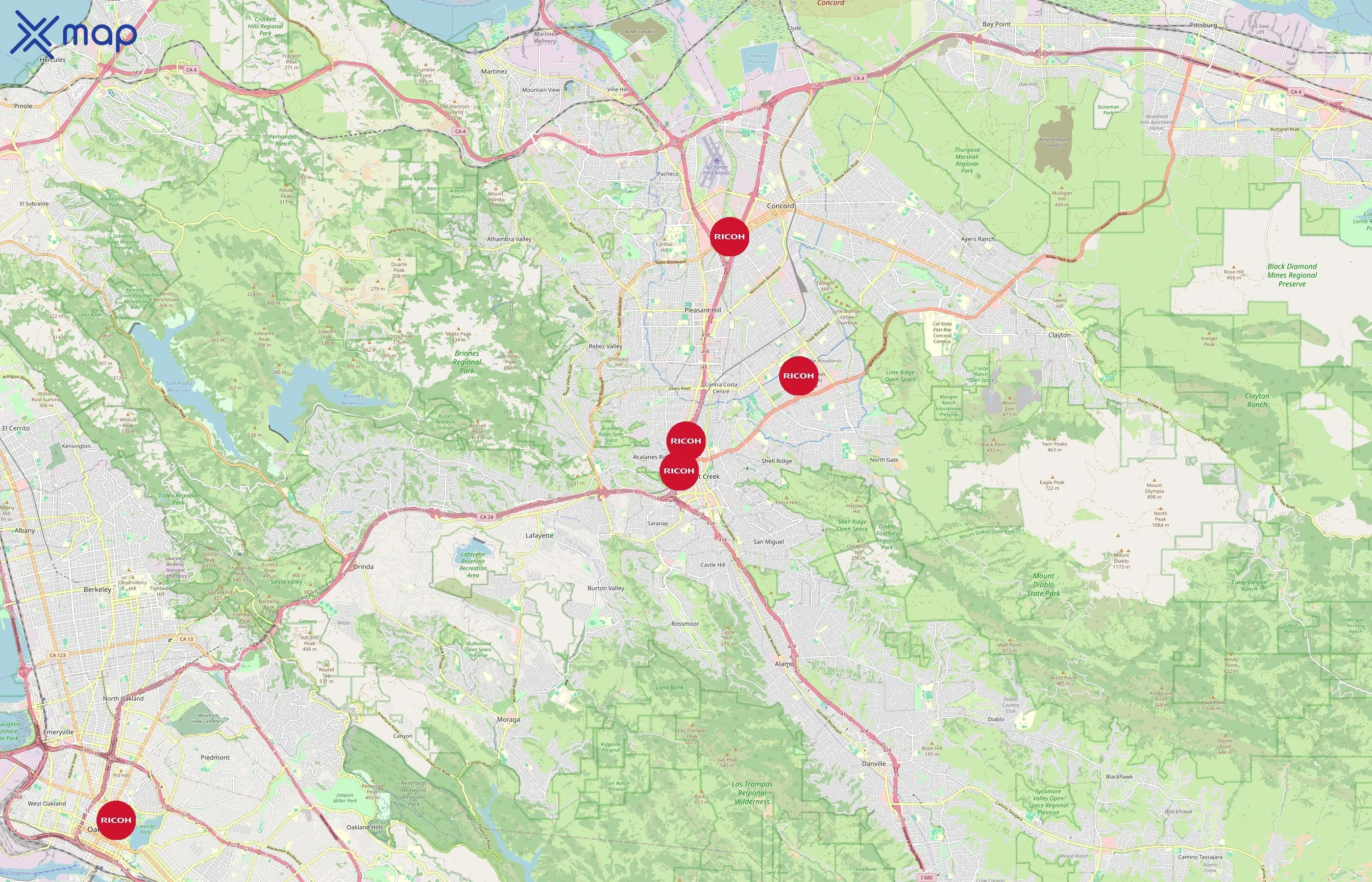 Ricoh USA area coverage