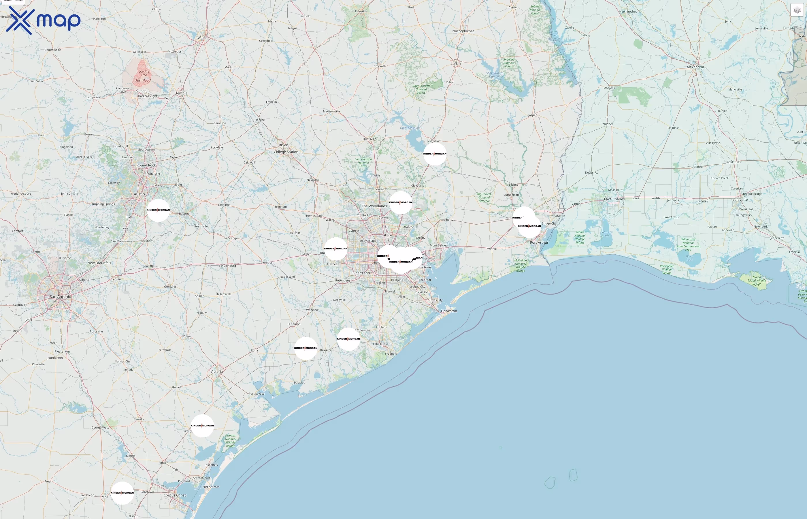 Kinder Morgan street hotspots