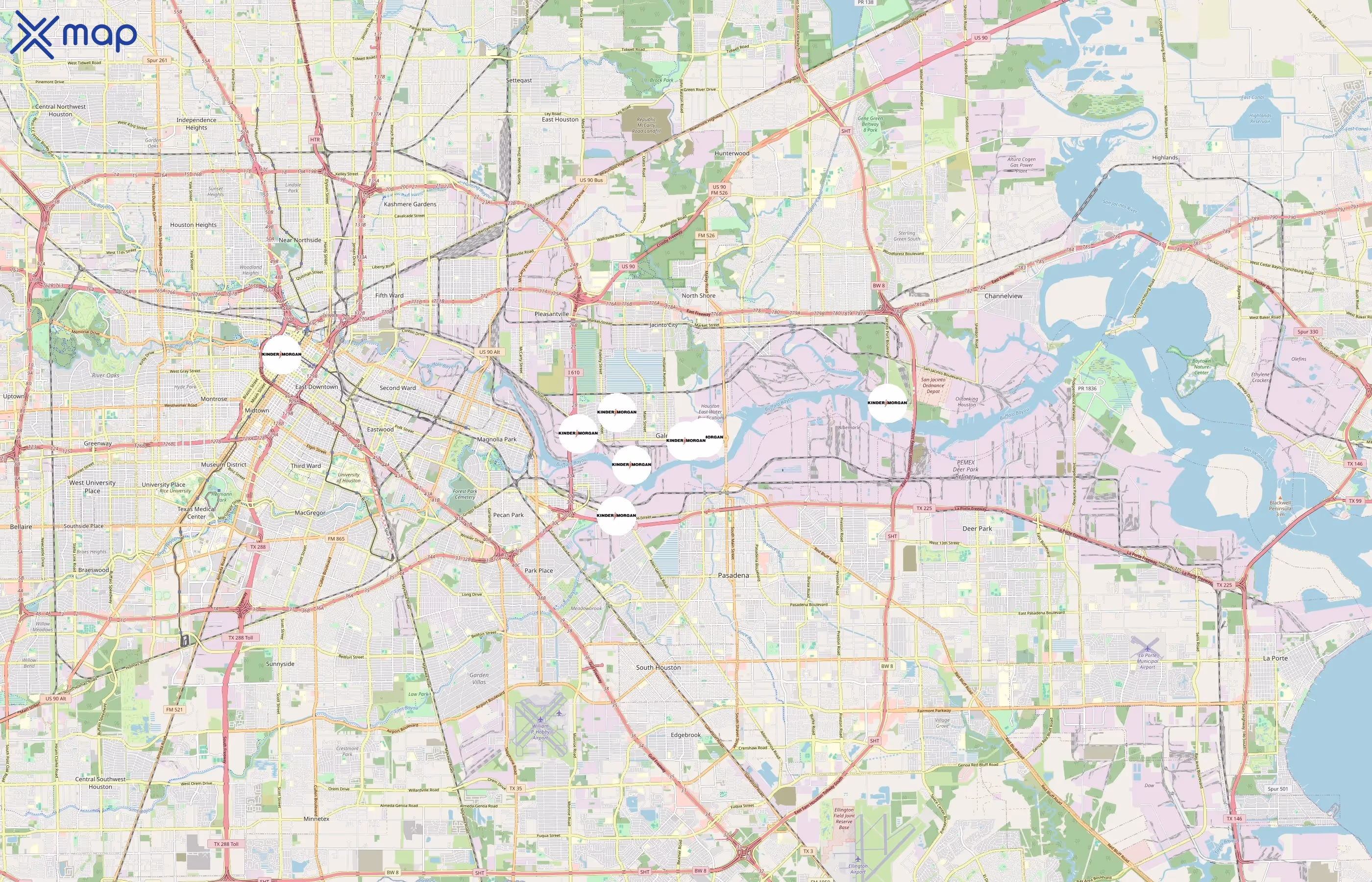 Kinder Morgan area coverage