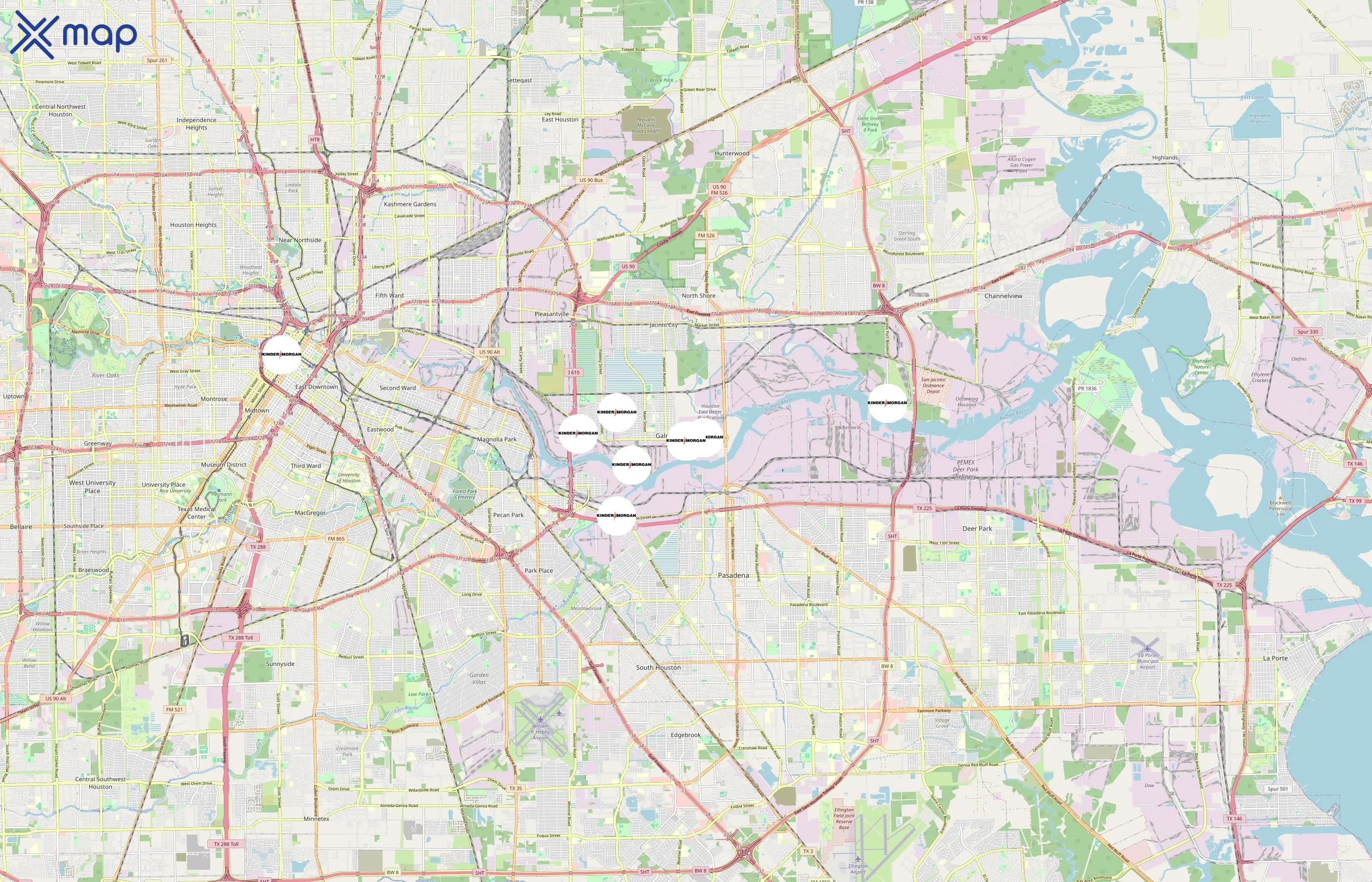 Kinder Morgan area coverage