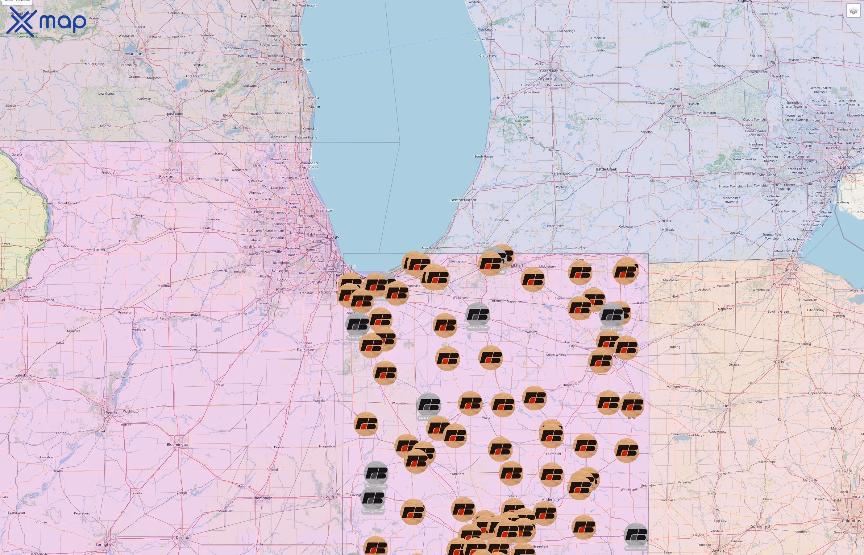 Indiana Farm Bureau Insurance street hotspots