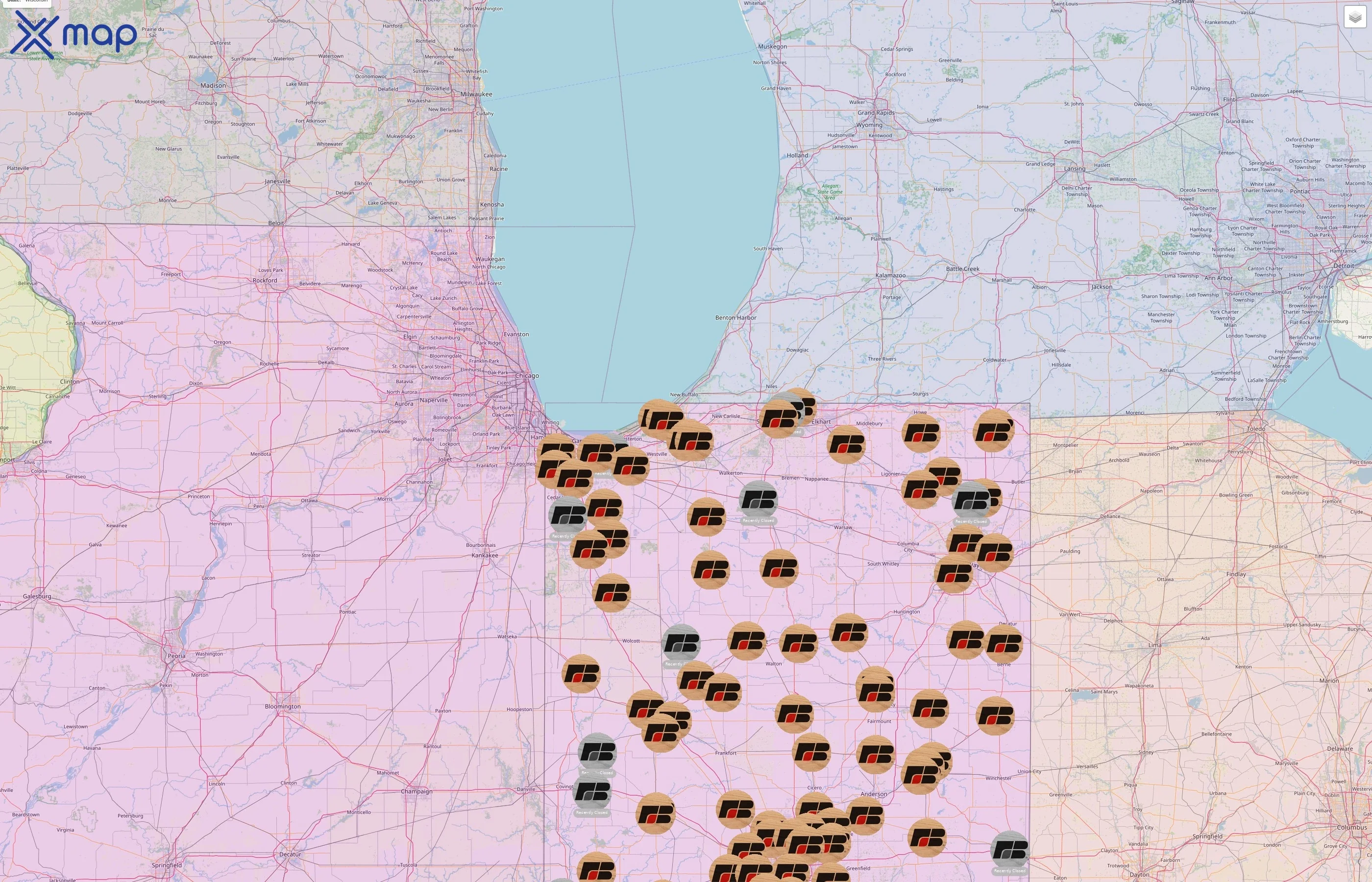 Indiana Farm Bureau Insurance street hotspots