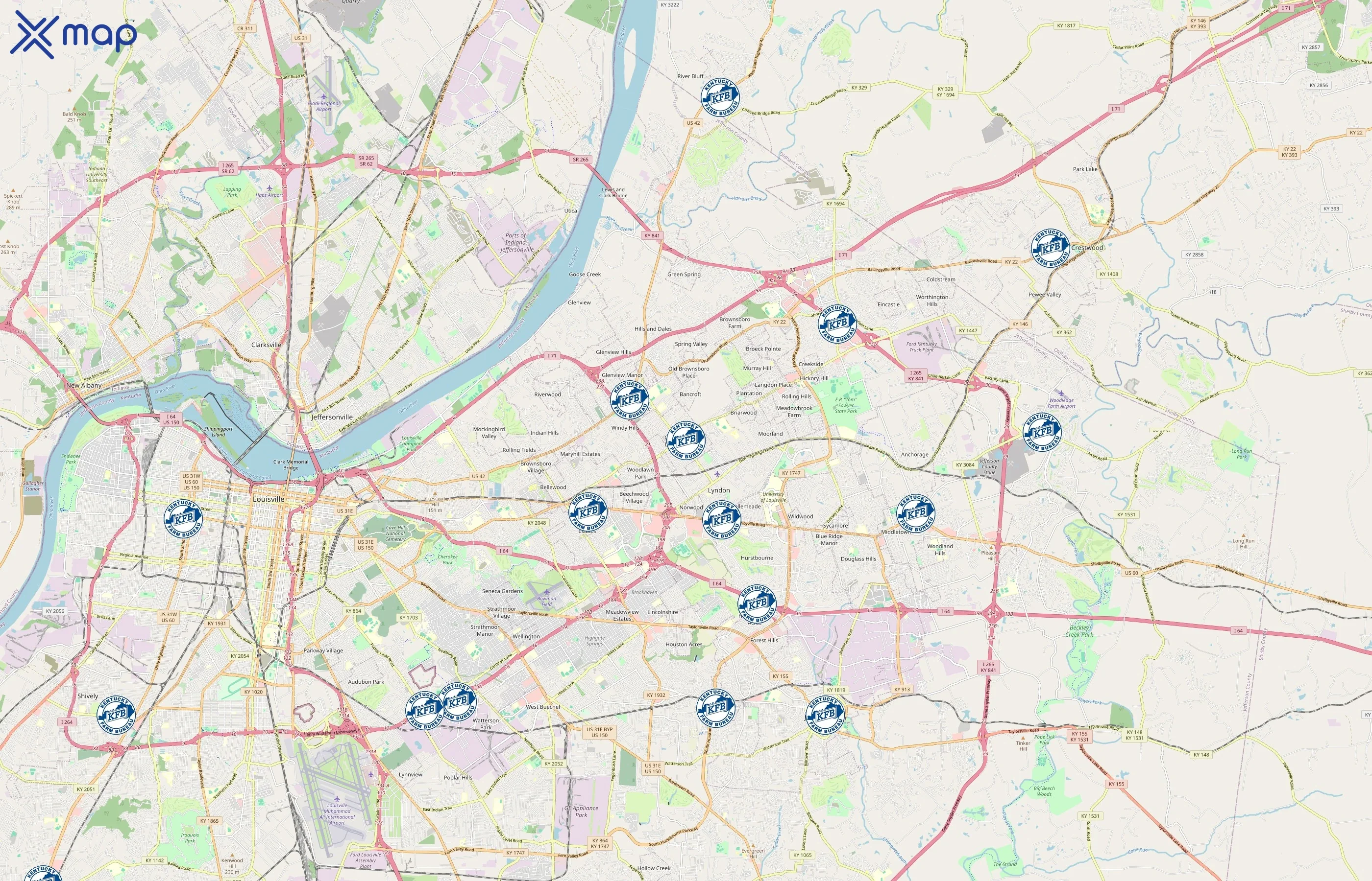 Kentucky Farm Bureau Insurance area coverage