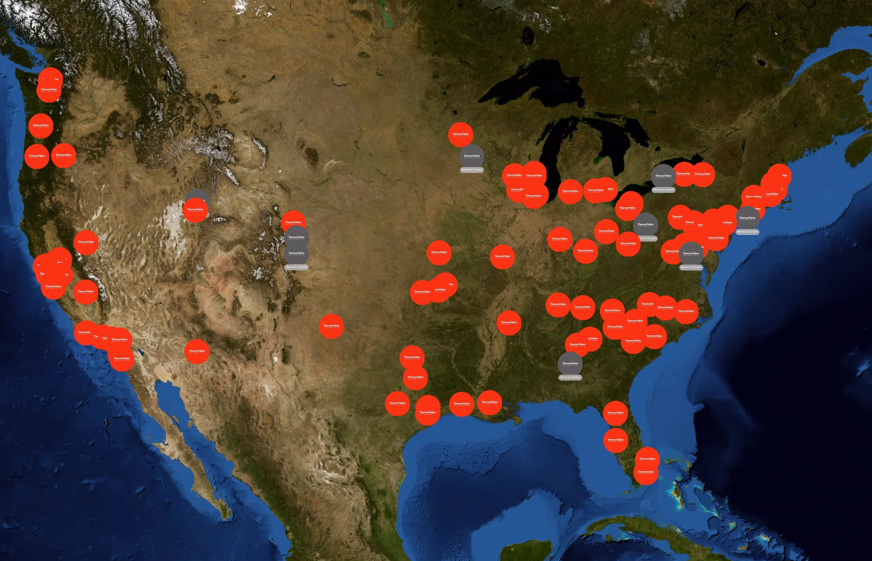 Thermo Fisher Scientific state distribution