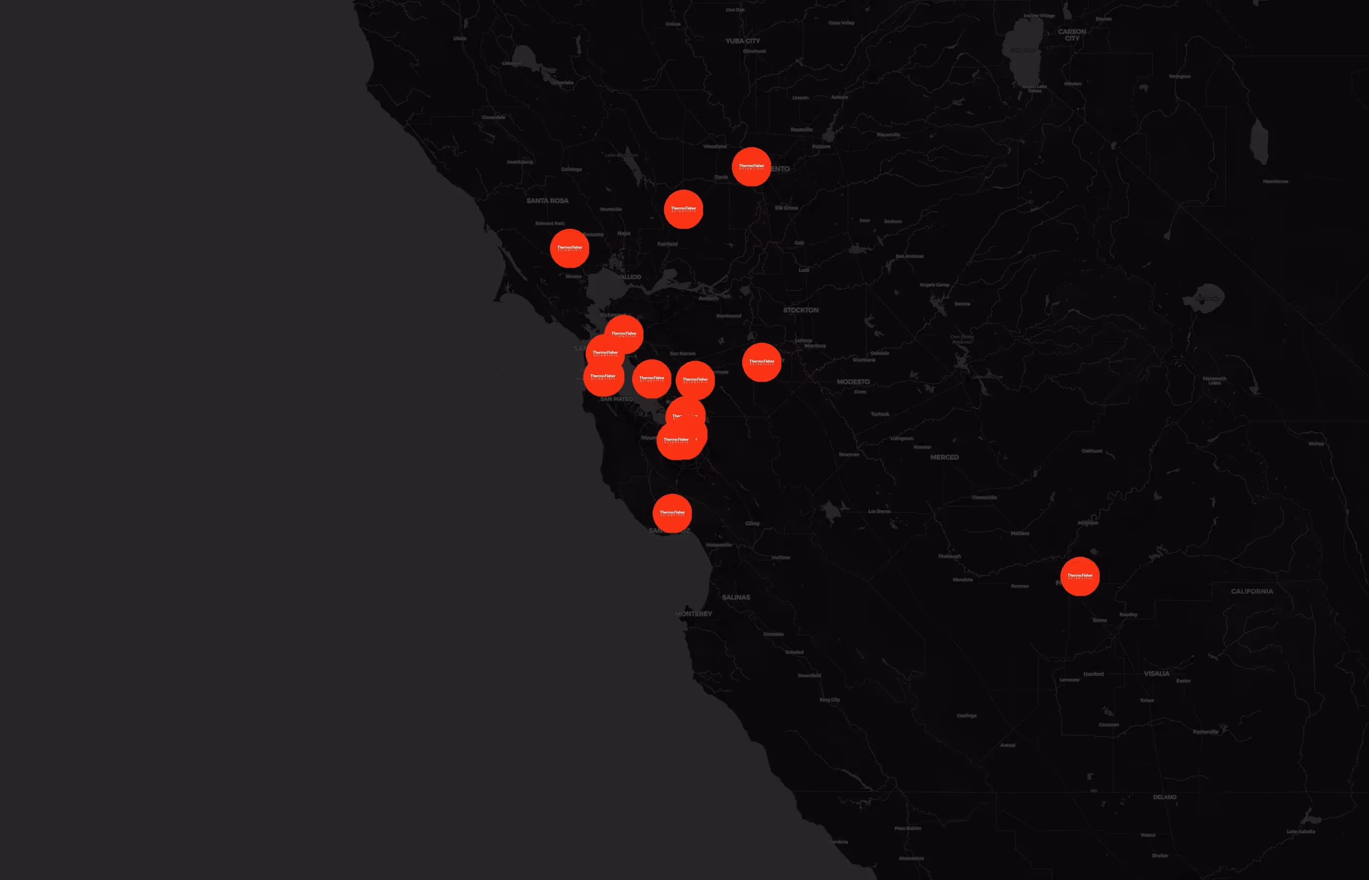 Thermo Fisher Scientific city distribution