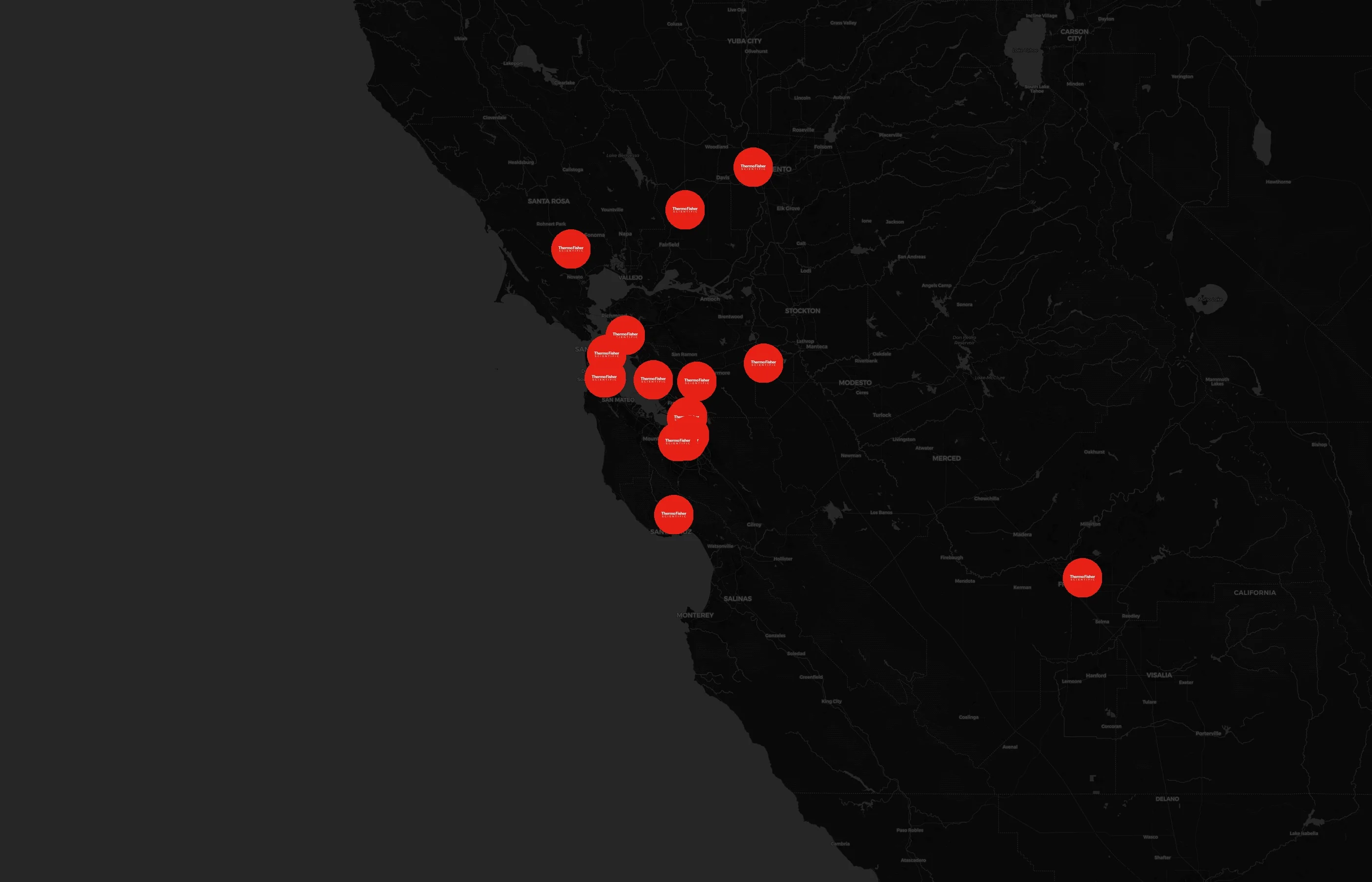 Thermo Fisher Scientific city distribution