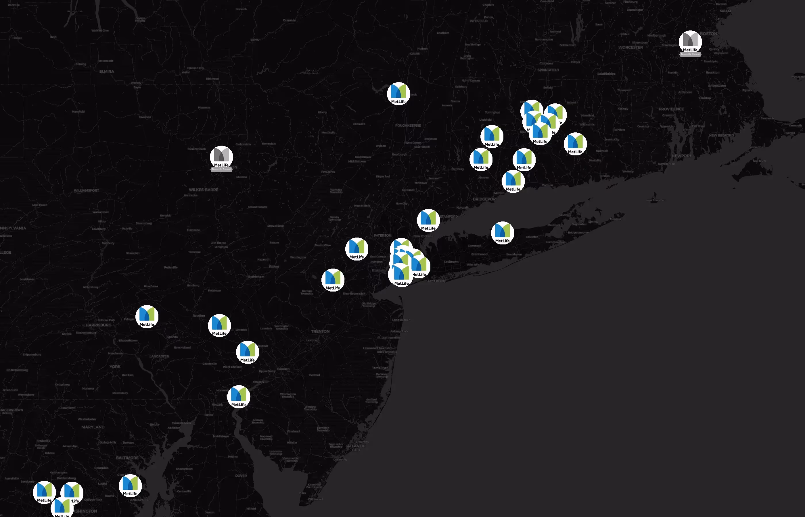 MetLife city distribution