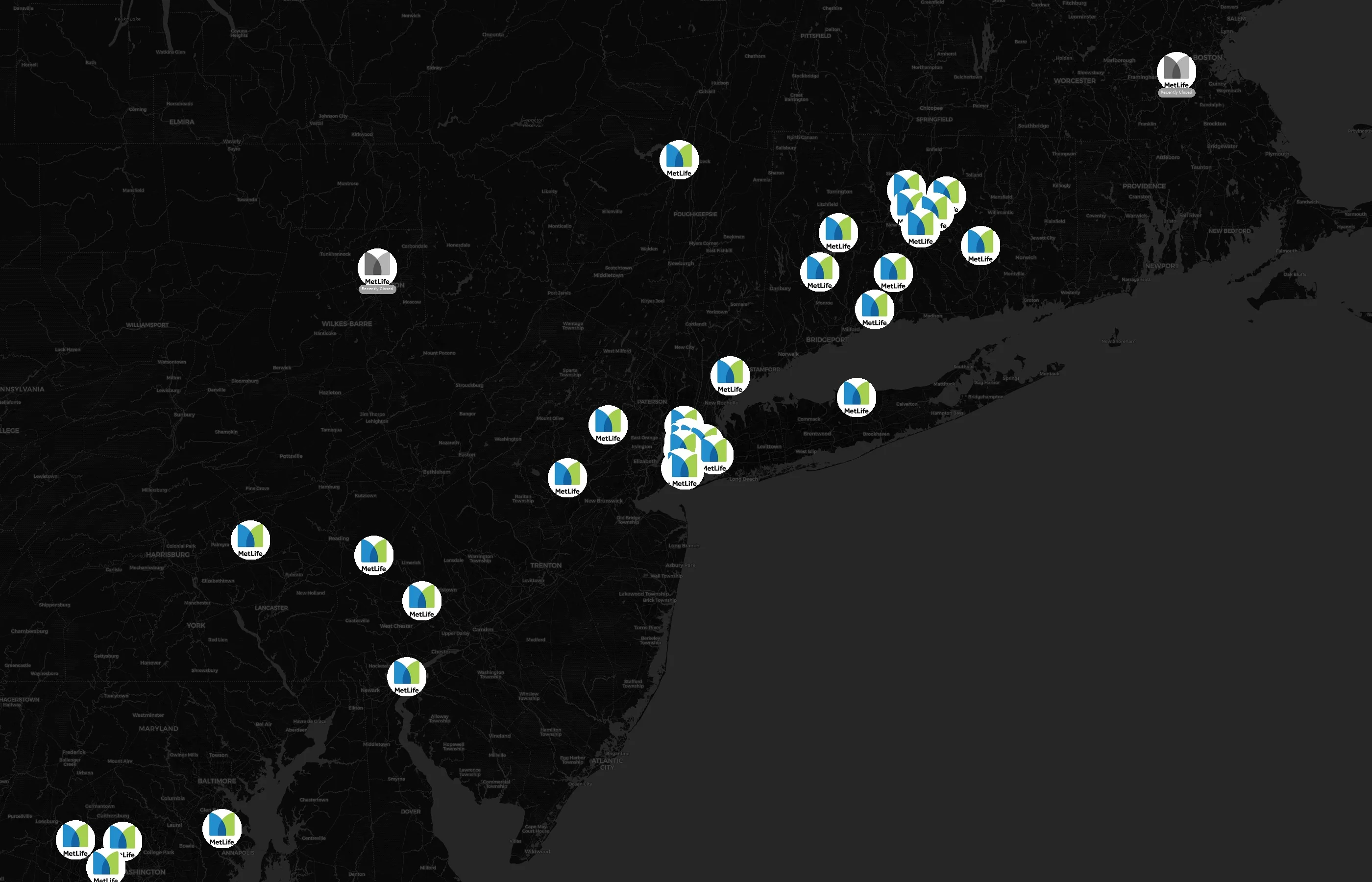 MetLife city distribution